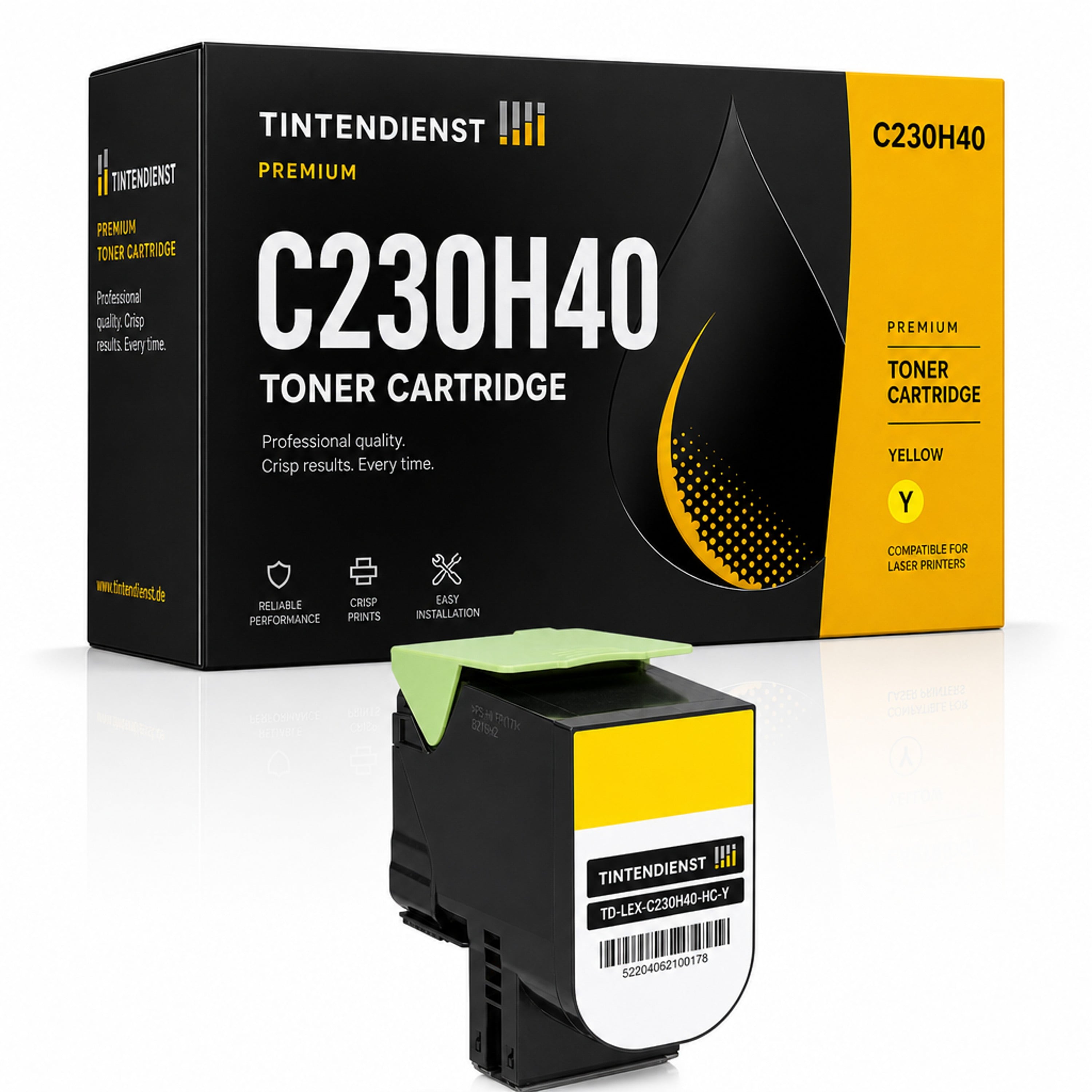 Toner kompatibel zu Lexmark C230H40, gelb