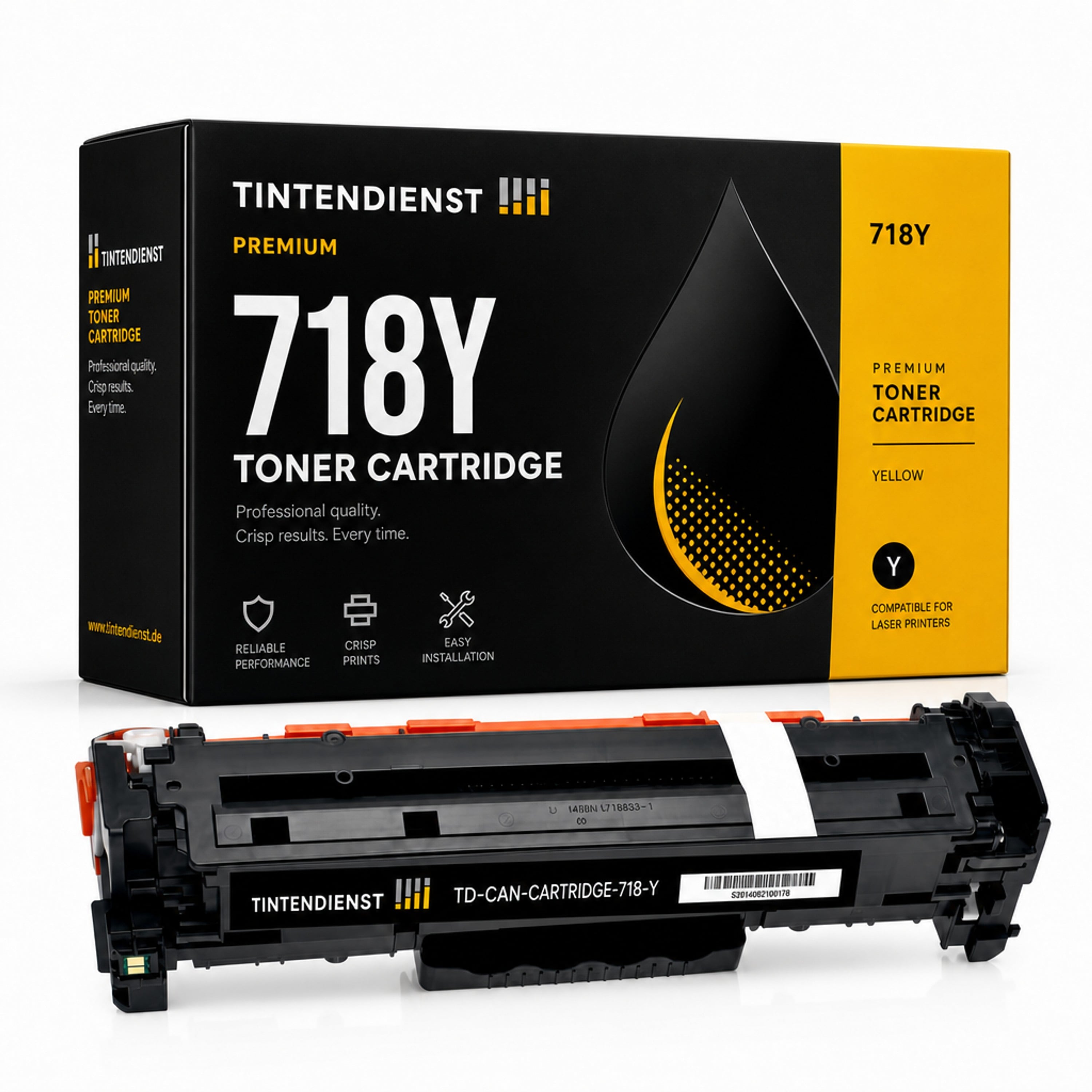 Toner kompatibel zu Canon 718Y, gelb