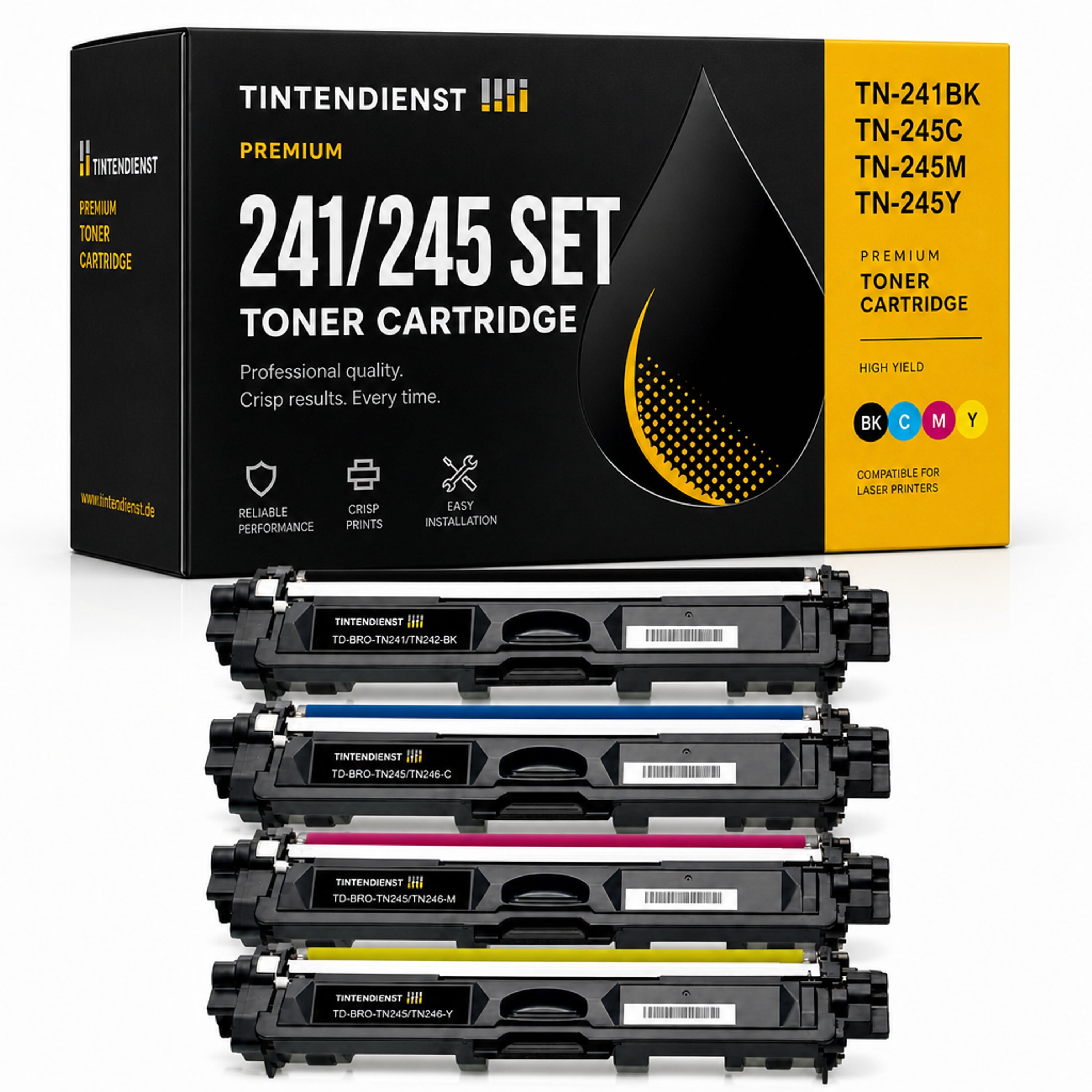 Set kompatibel zu Brother TN-241, 4 Toner