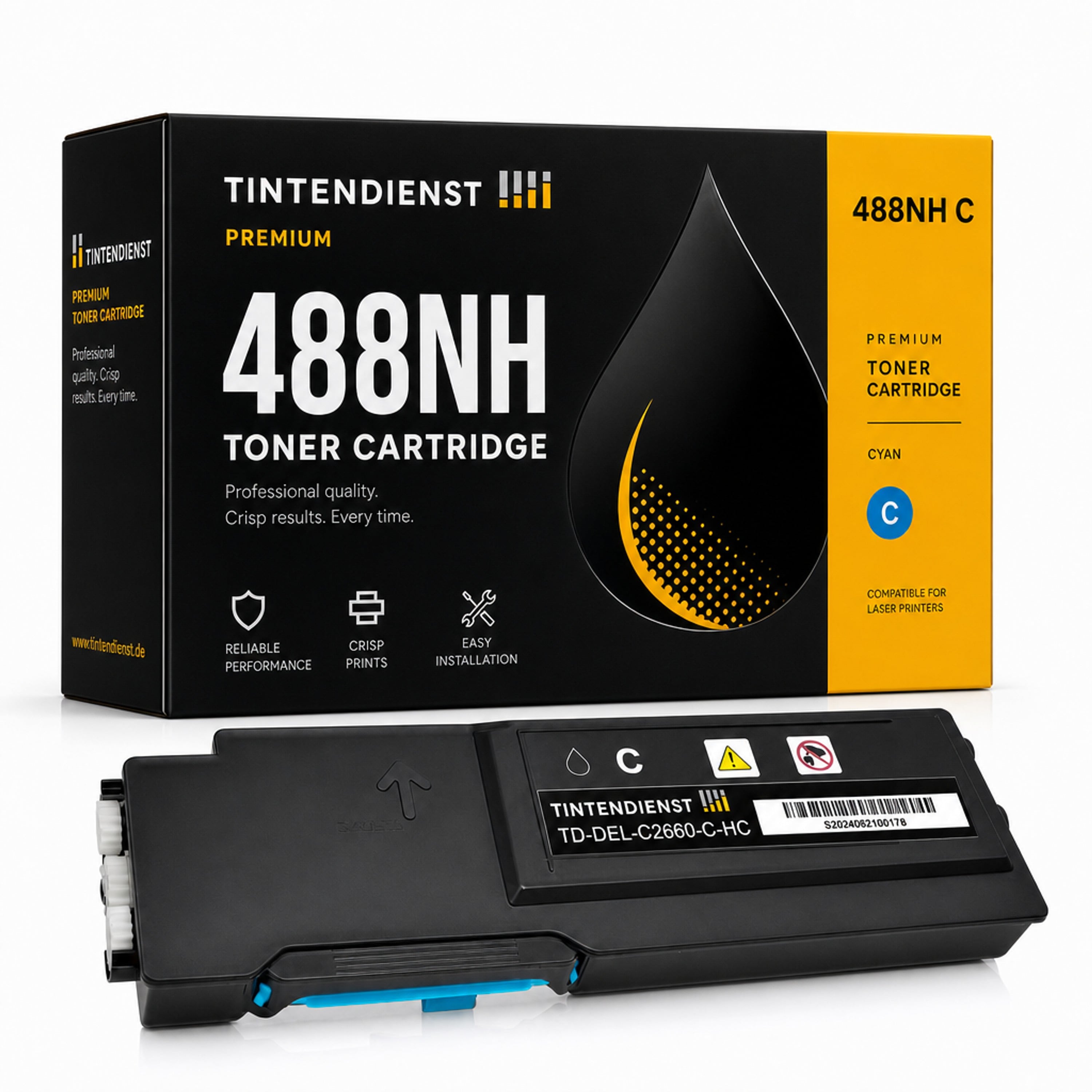 Toner kompatibel zu Dell 488NH, cyan