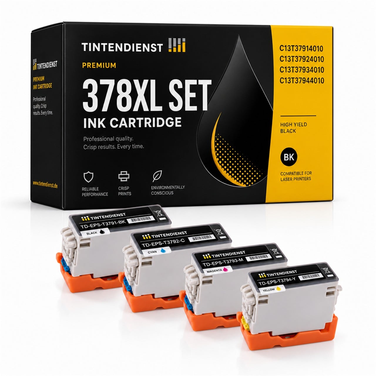 Tintendienst Set 4 Patronen Epson XP8500 378 1xbkcmy