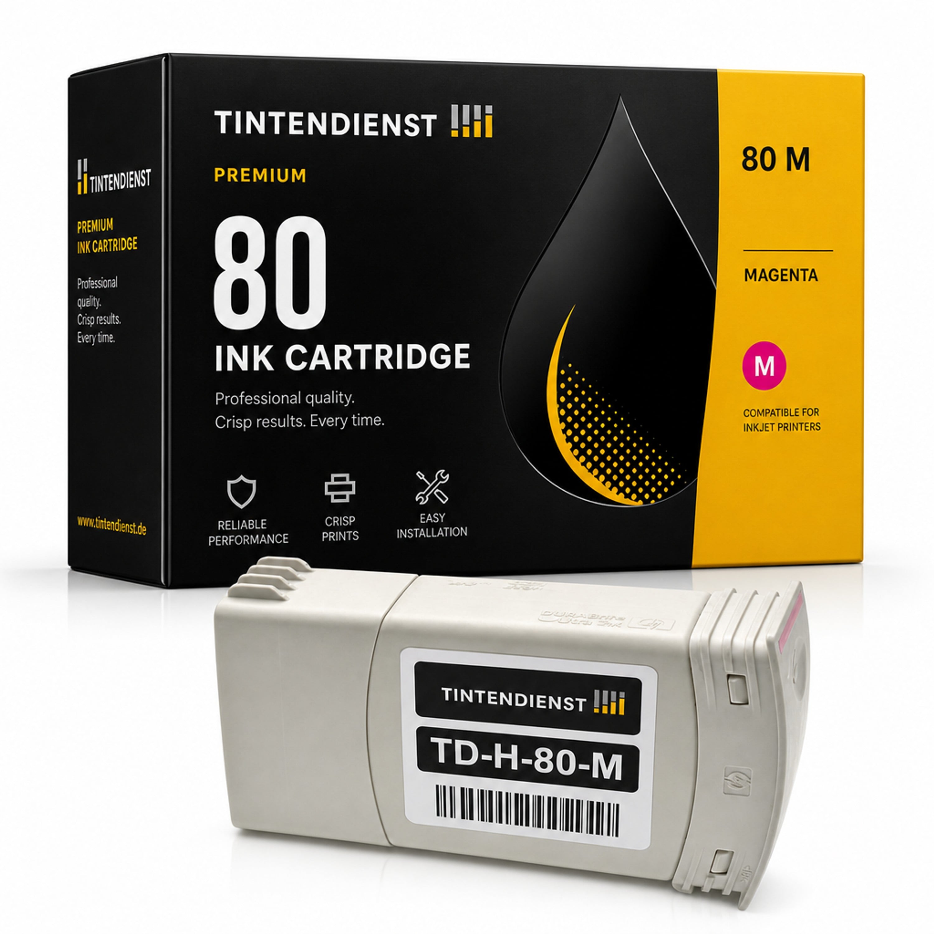 Druckerpatrone kompatibel zu HP 80, magenta