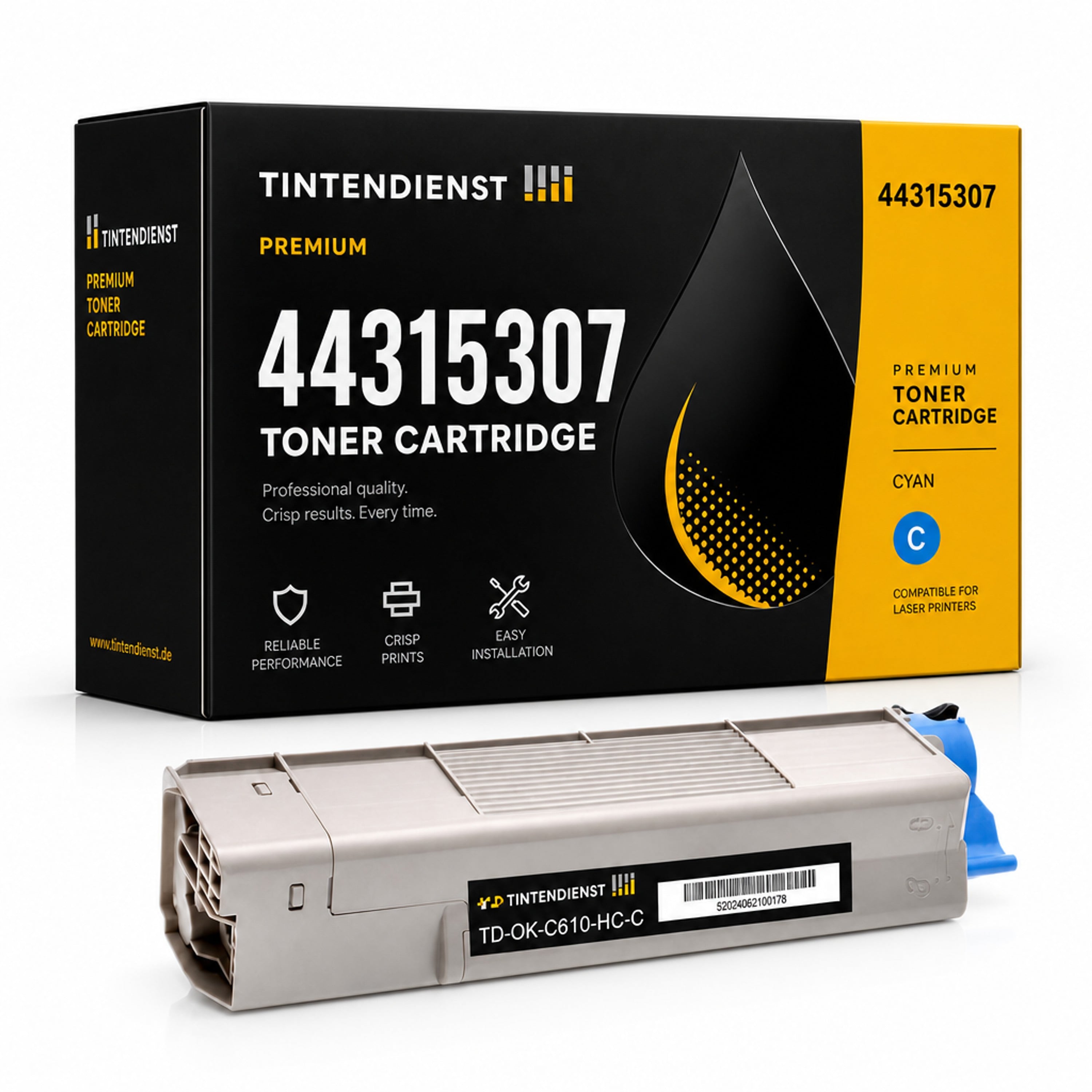 Toner kompatibel zu OKI 44315307, cyan