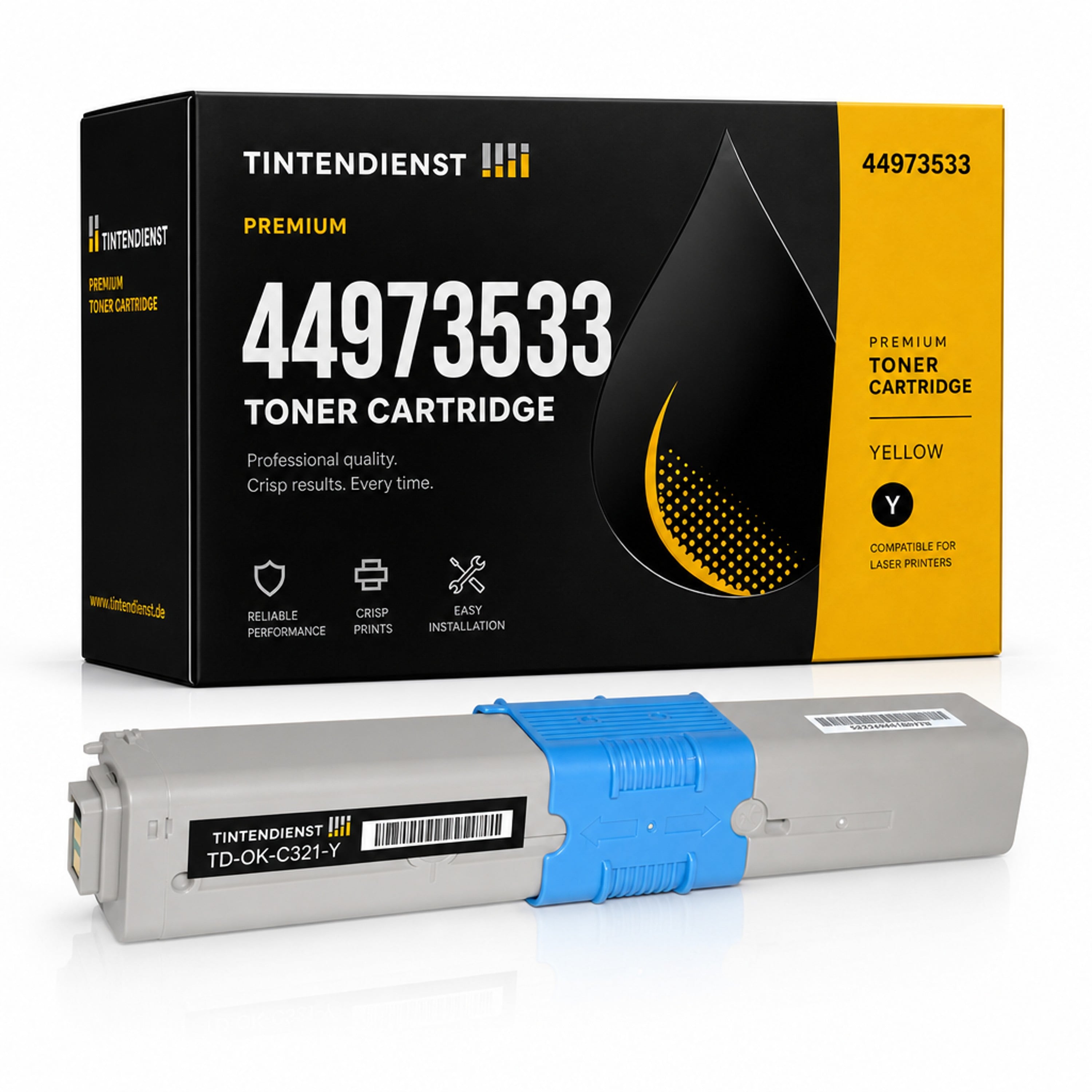 Toner kompatibel zu OKI 44973533, gelb