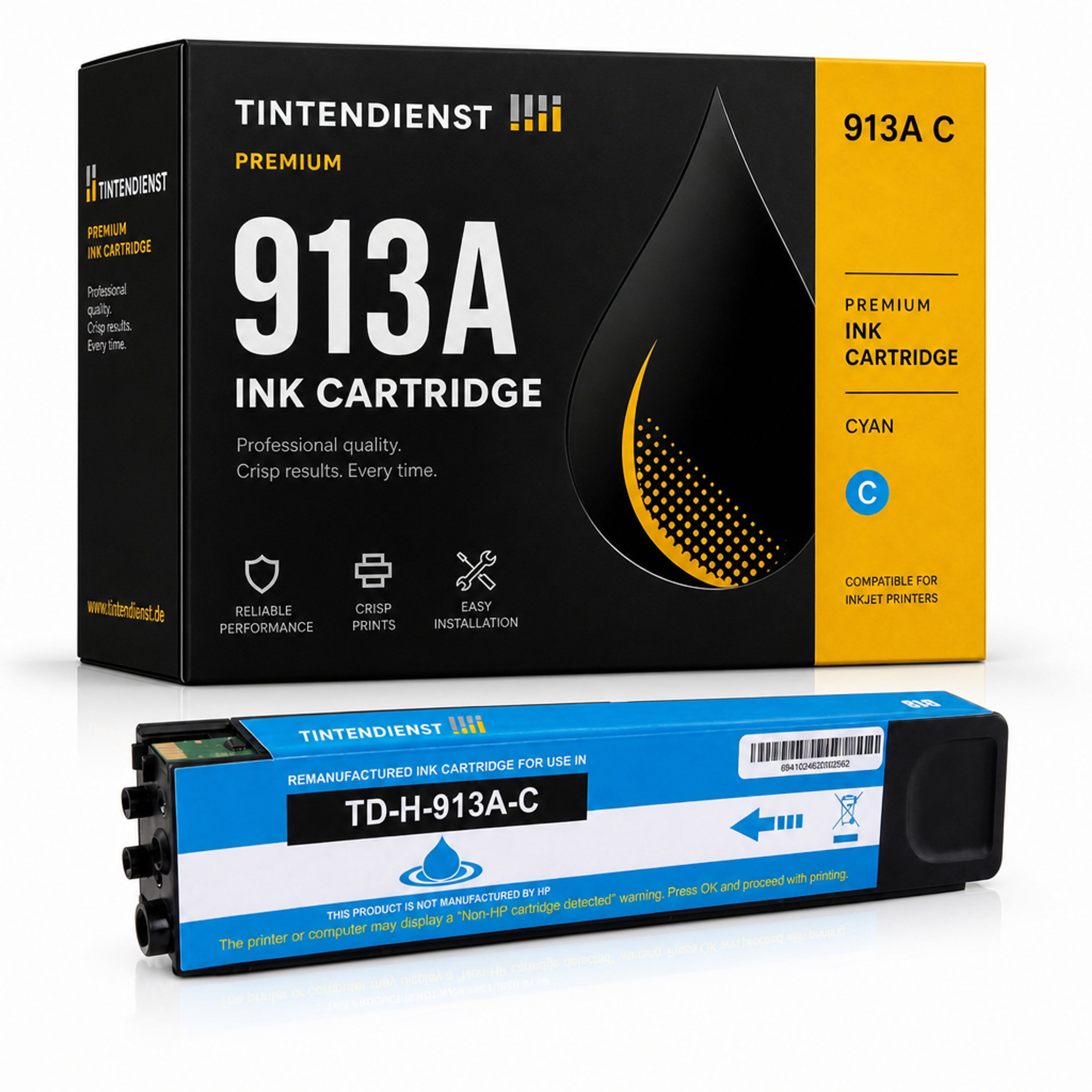 Druckerpatrone kompatibel zu HP 913A, cyan