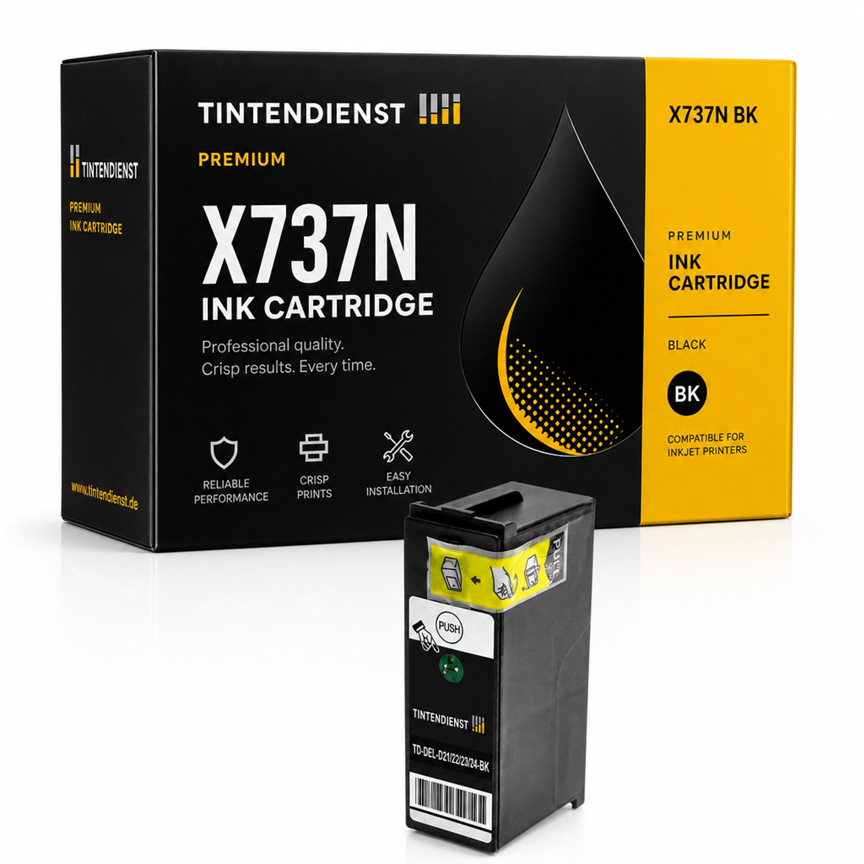 Druckerpatrone kompatibel zu Dell X737N, schwarz
