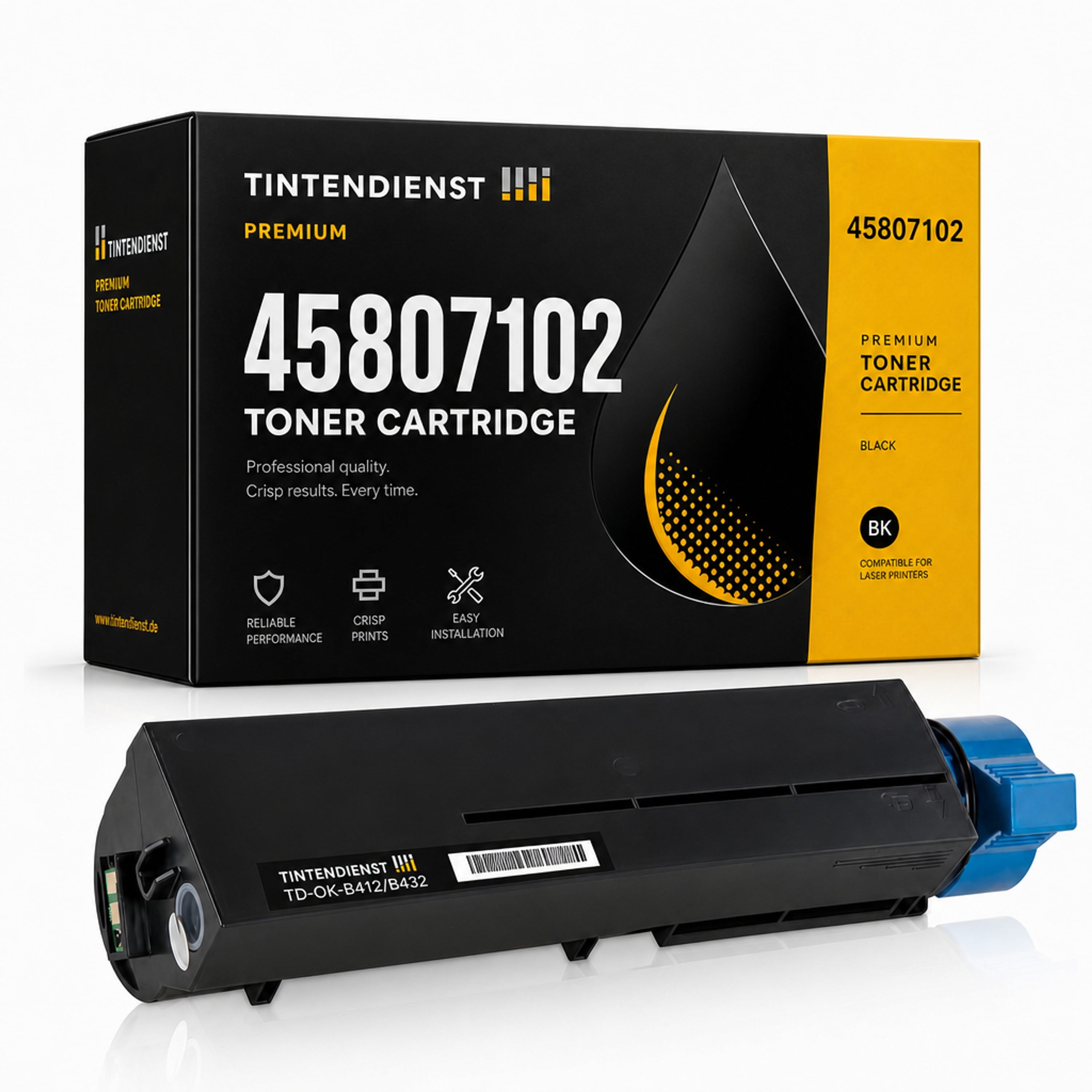 Toner kompatibel zu OKI 45807102, schwarz