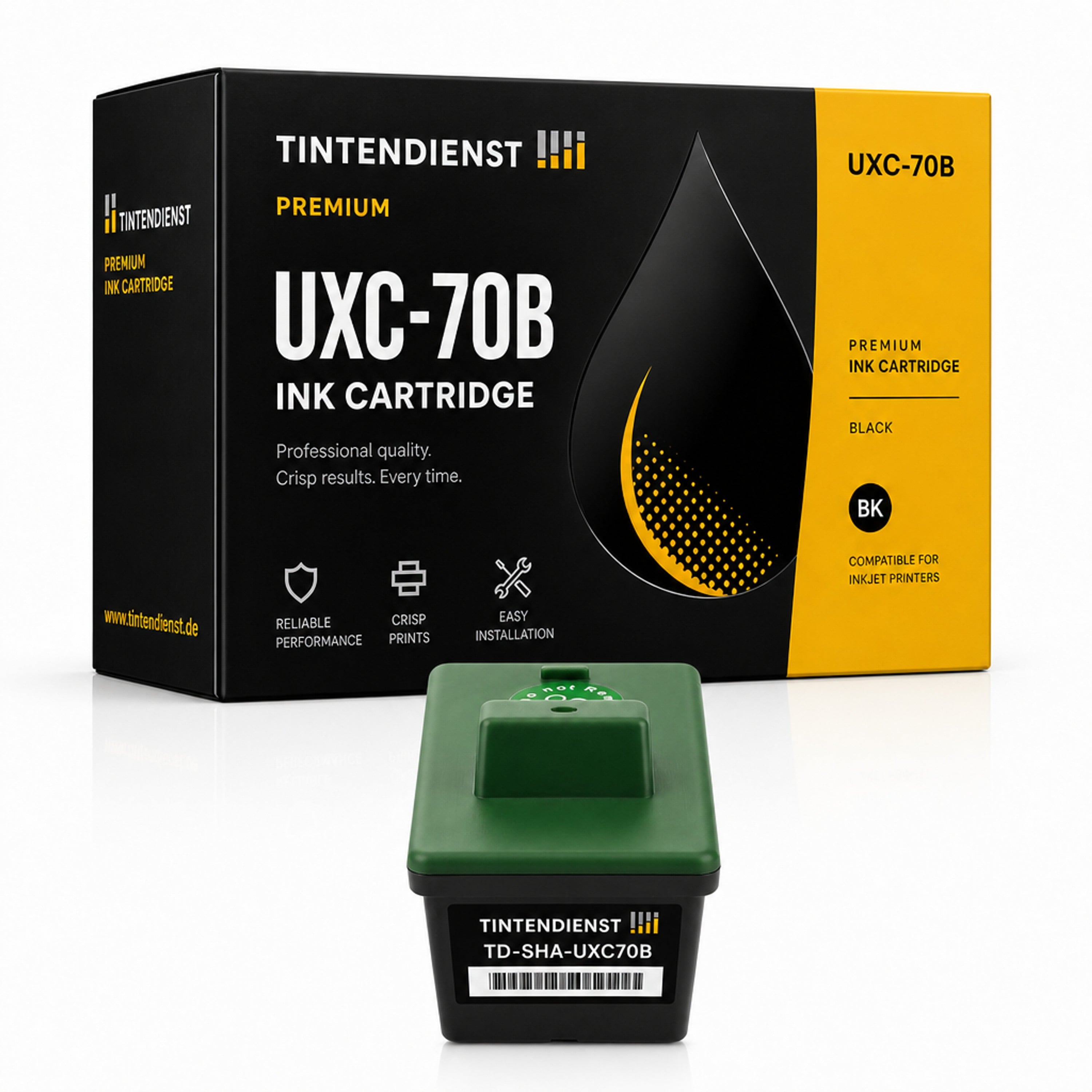 Druckerpatrone kompatibel zu Sharp UXC-70B, schwarz