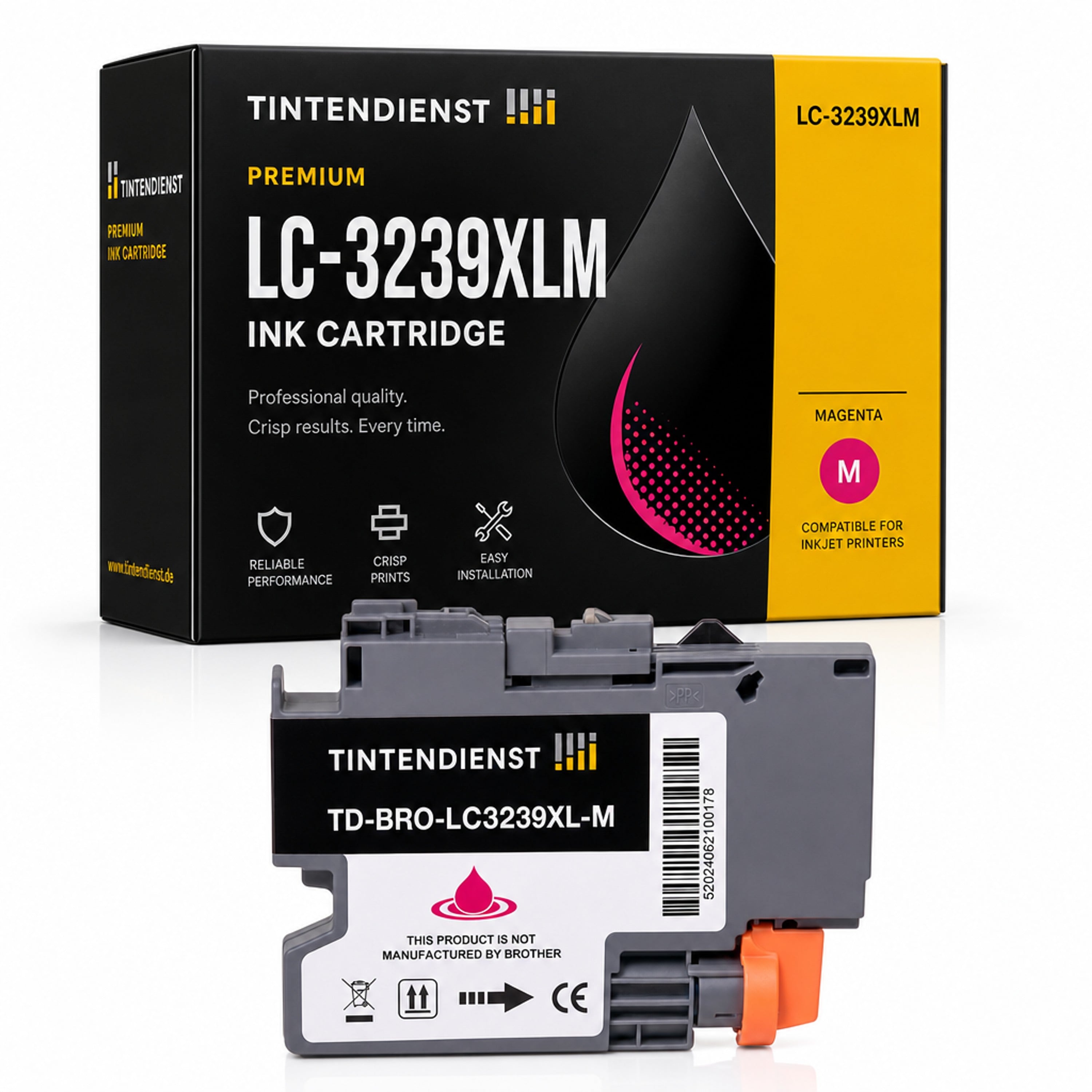 Druckerpatrone kompatibel zu Brother LC-3239XLM, magenta