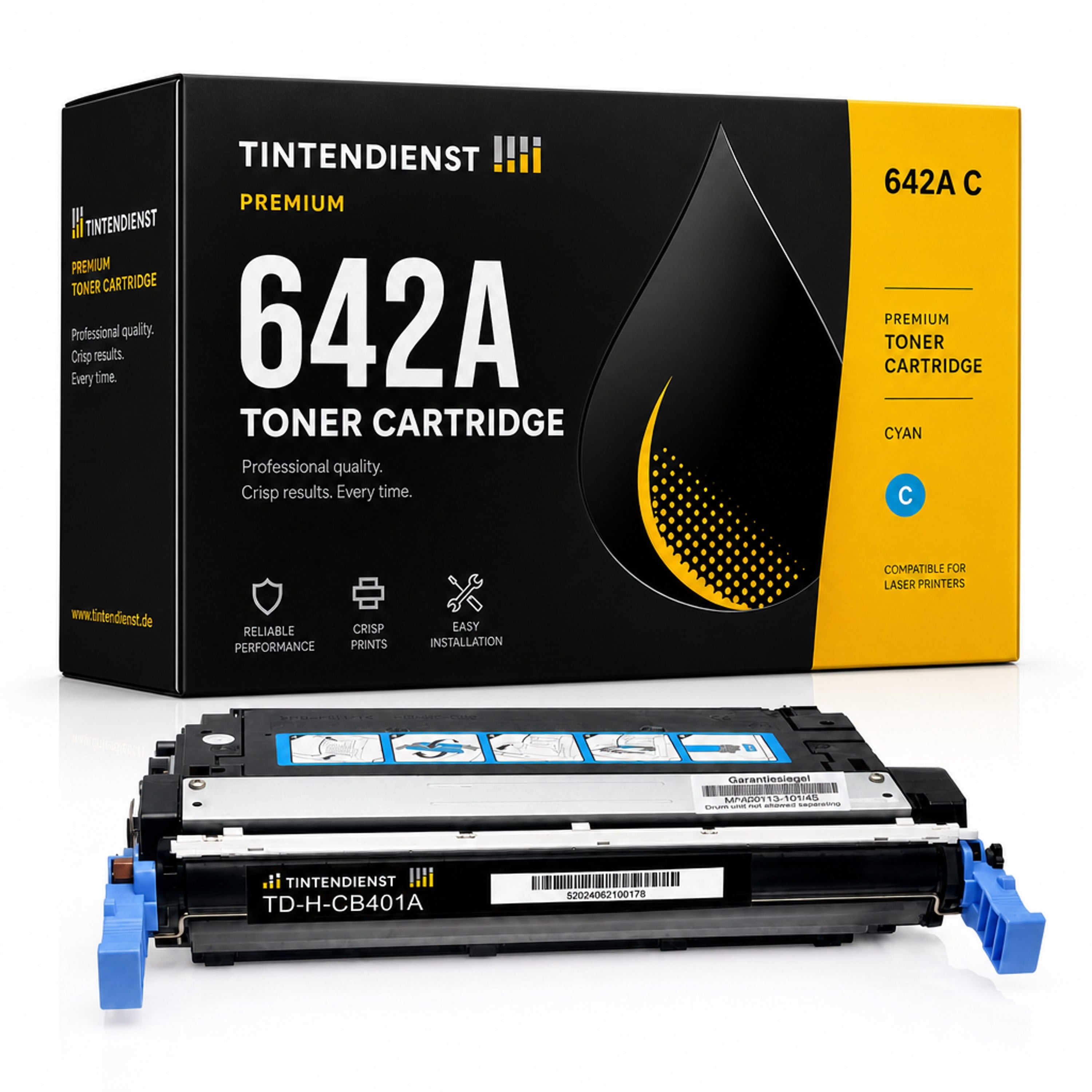 Toner kompatibel zu HP 642A, cyan