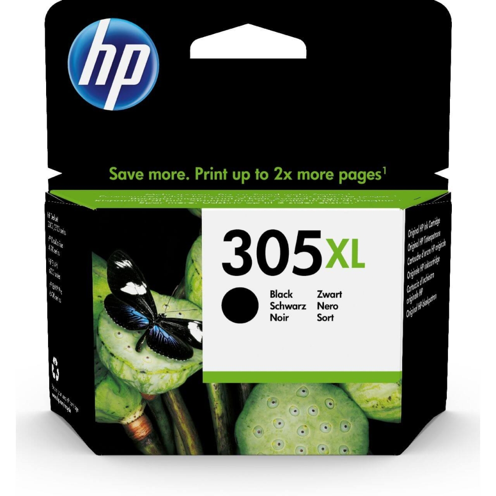 Original HP Tintenpatrone 3YM62AE / 305XL Schwarz [XL Füllmenge]