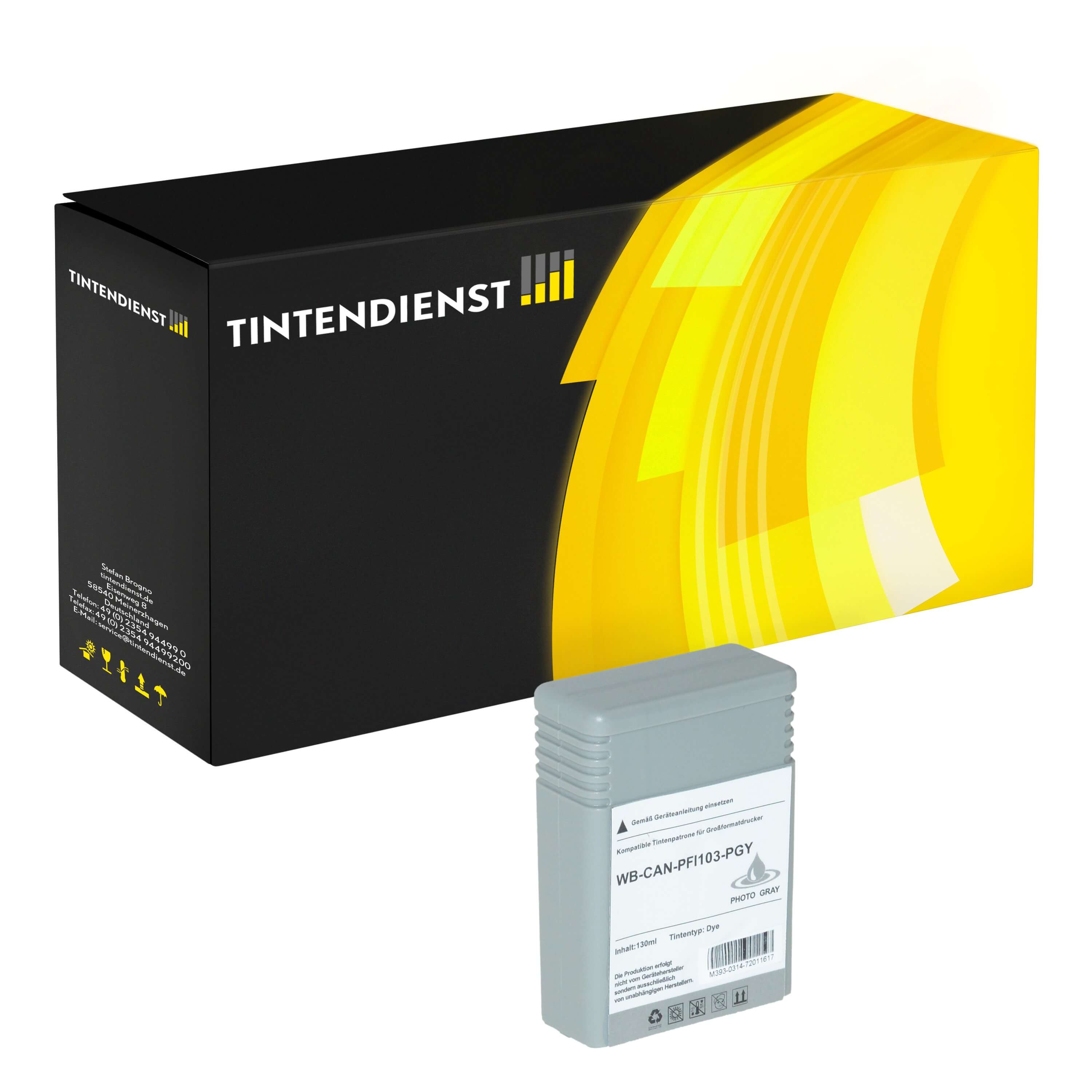 Druckerpatrone kompatibel zu Canon PFI-103PGY, light grau