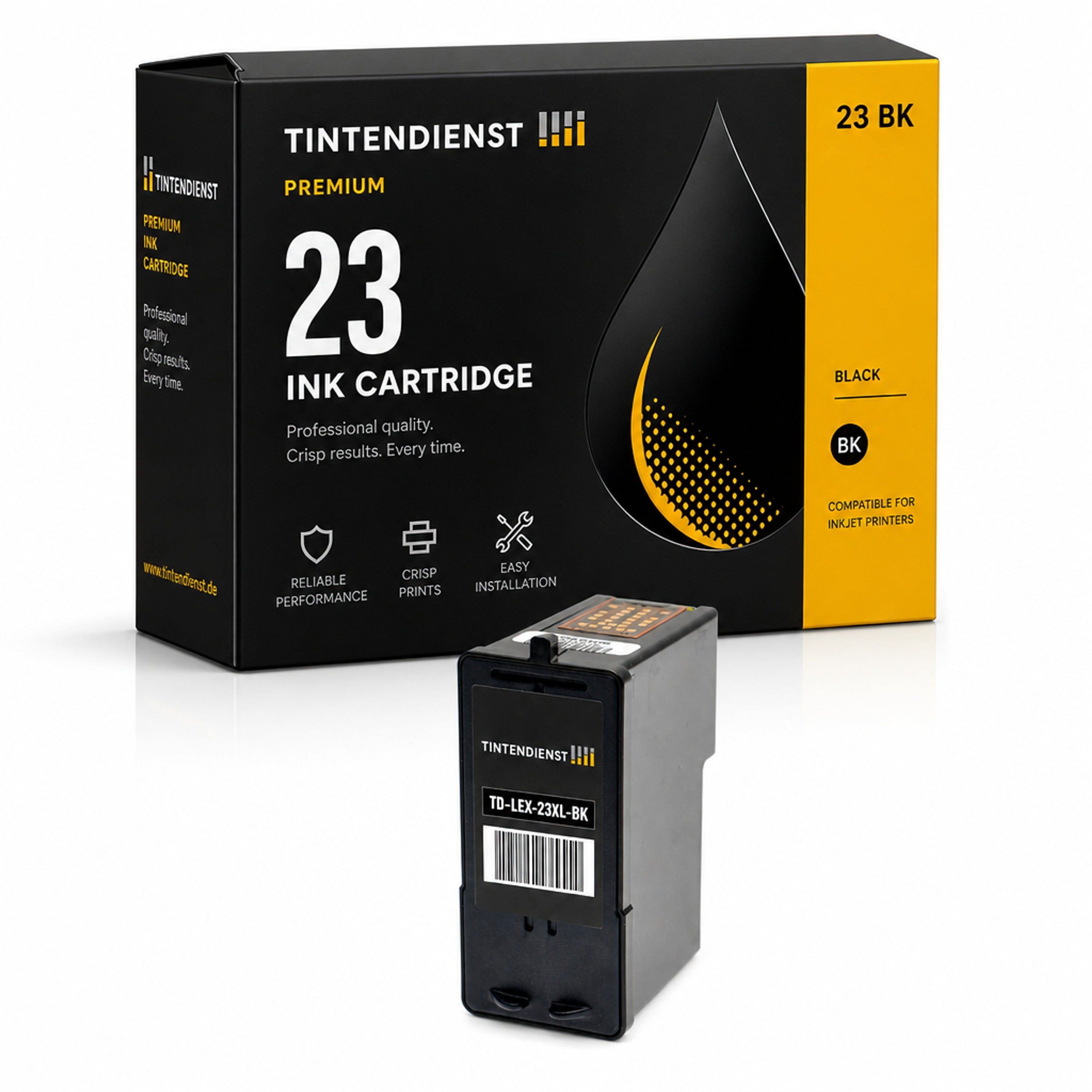 Druckerpatrone kompatibel zu Lexmark 23, schwarz