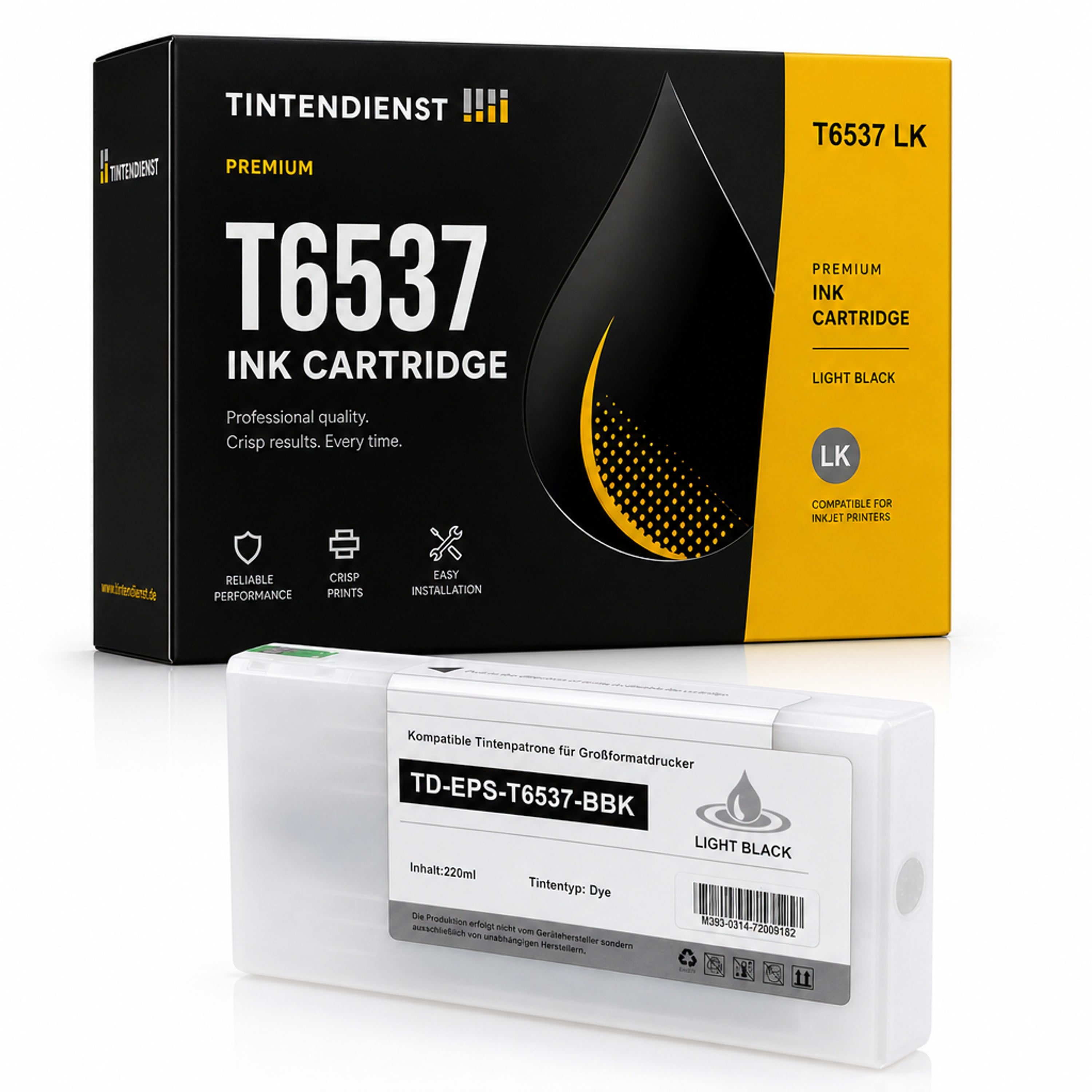 Epson T6537 Druckerpatrone (C13T653700) schwarz – Tintendienst kompatibel