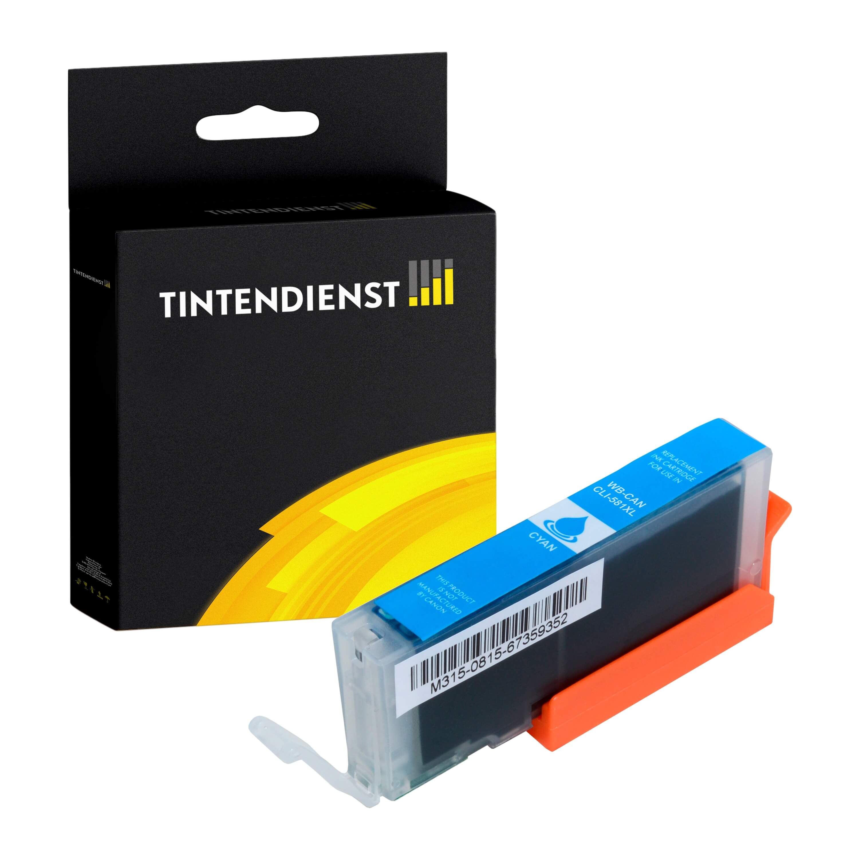 Tintendienst kompatibel für Canon Tintenpatrone 1995C001 / CLI-581CXXL Cyan [XXL Füllmenge]