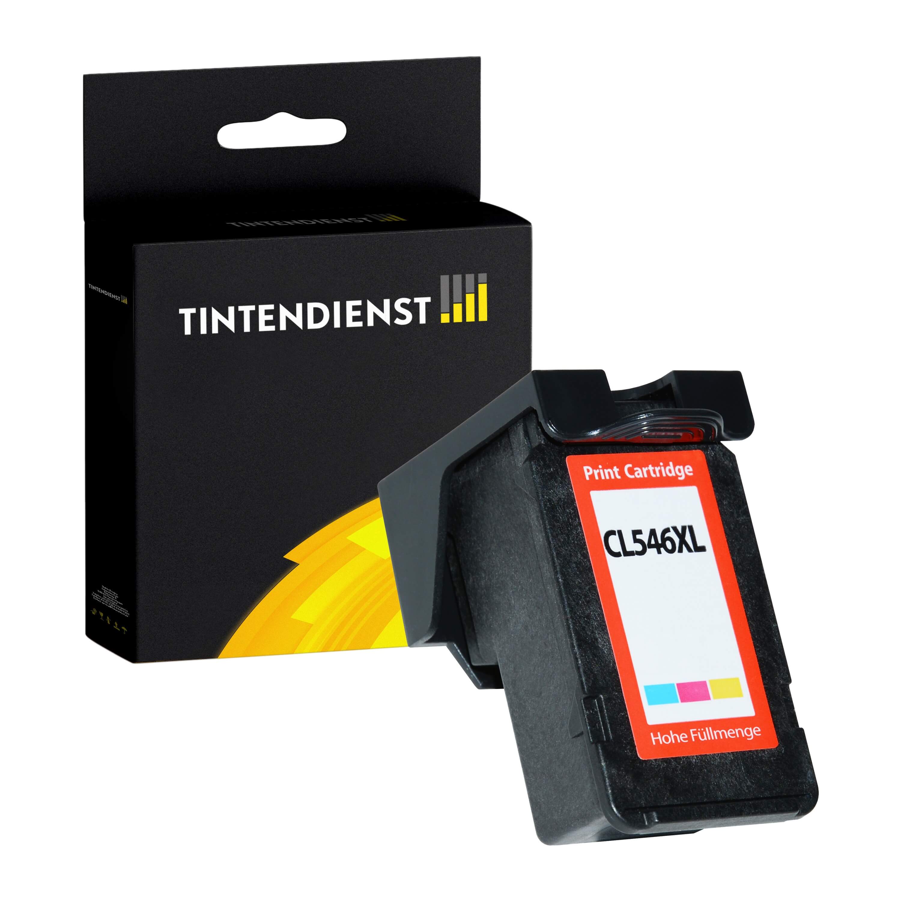 Tintendienst kompatibel für Canon Tintenpatrone 8288B001 / CL-546XL Color [XL Füllmenge]