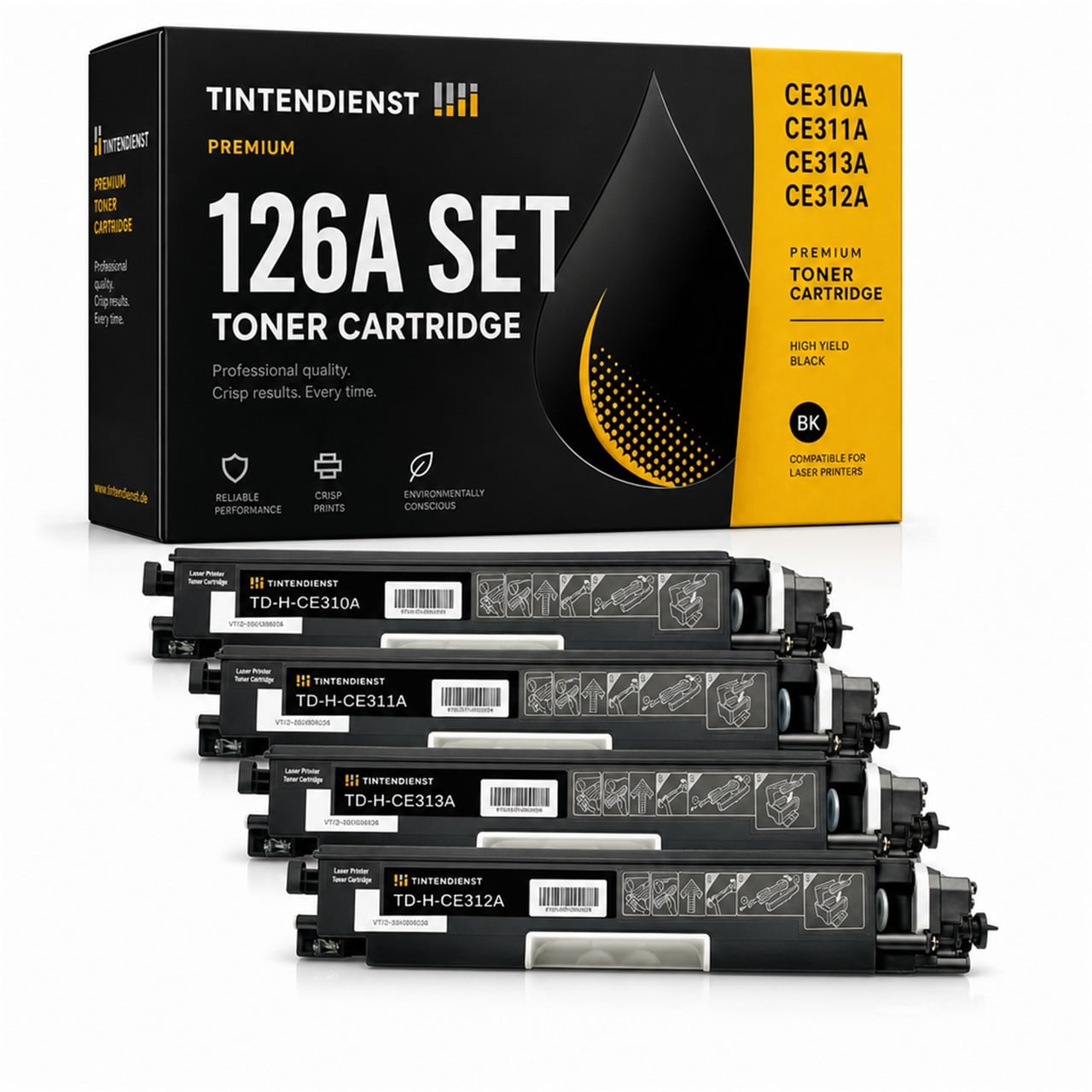 Tintendienst Set 4 Toner HP CE310A-13A 1xbk 1xcmy