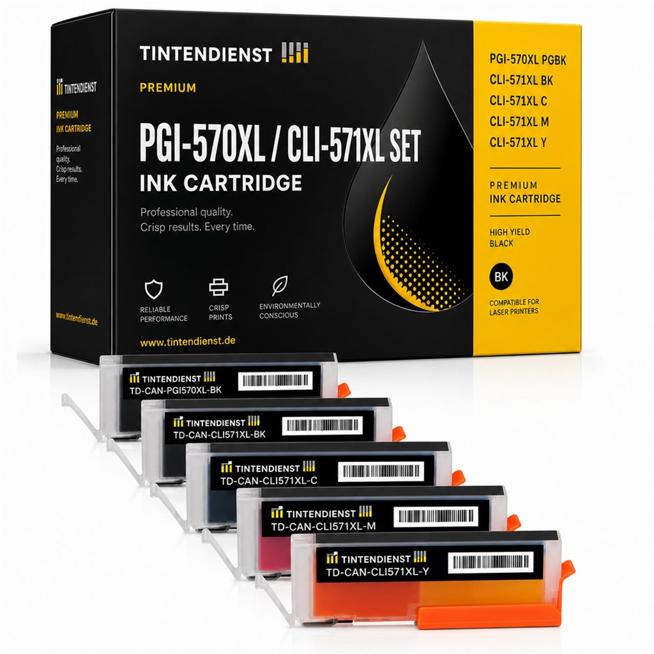 Tintendienst Set 5 Canon PGI570 CLI571 1xbk 1xpbkcmy