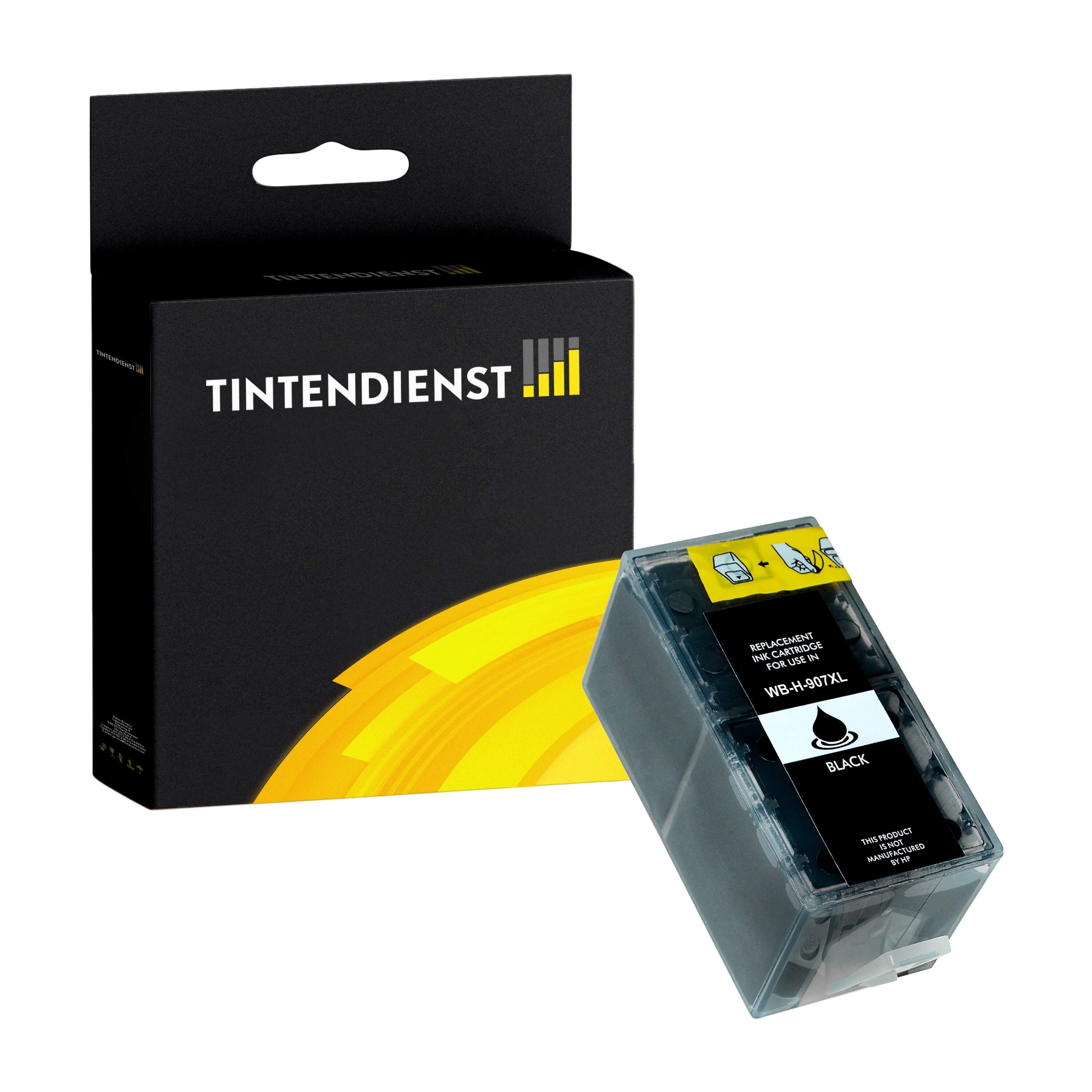 Tintendienst kompatibel für HP Tintenpatrone T6M19AE / 907XL Schwarz [XXL Füllmenge]