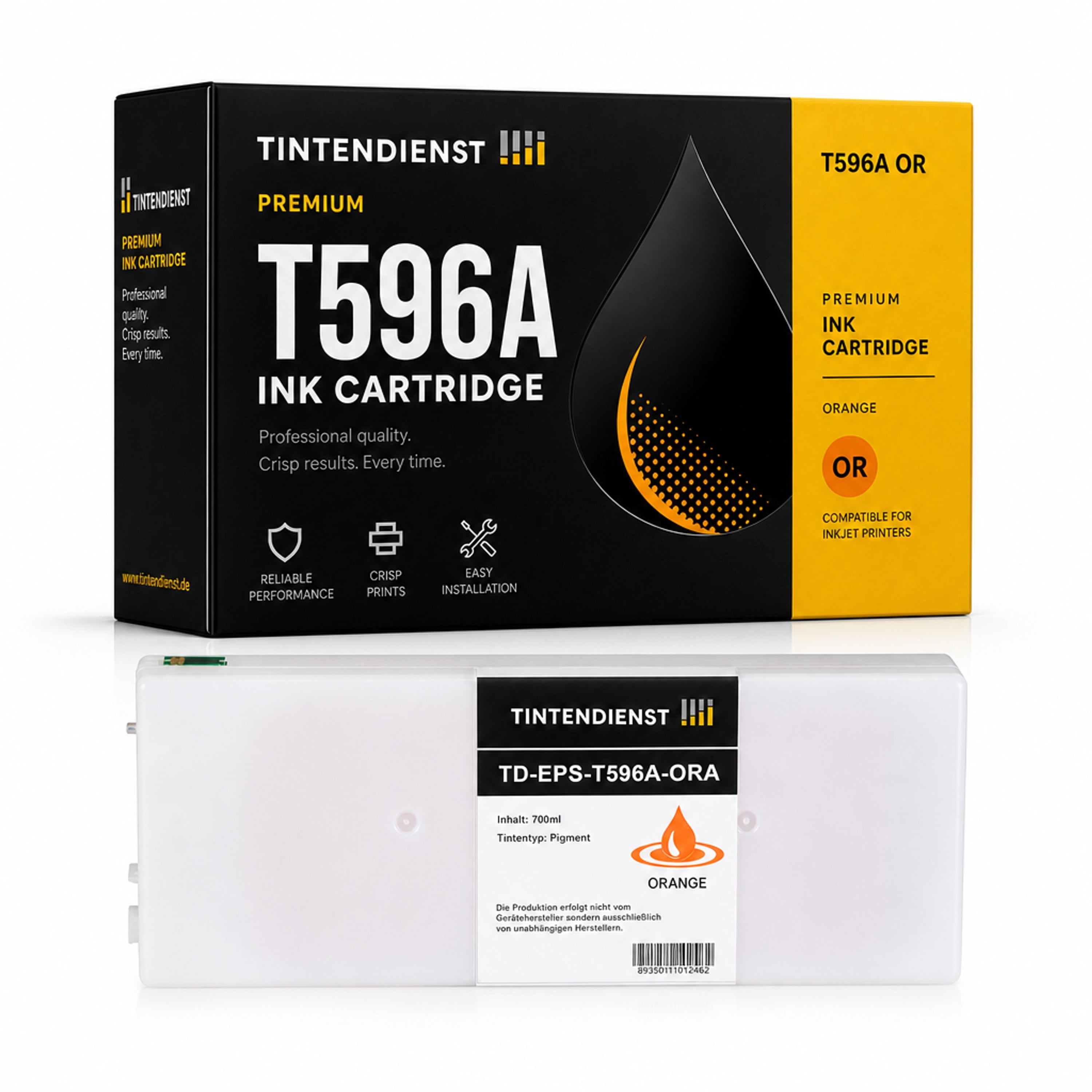 Druckerpatrone kompatibel zu Epson T596A, orange