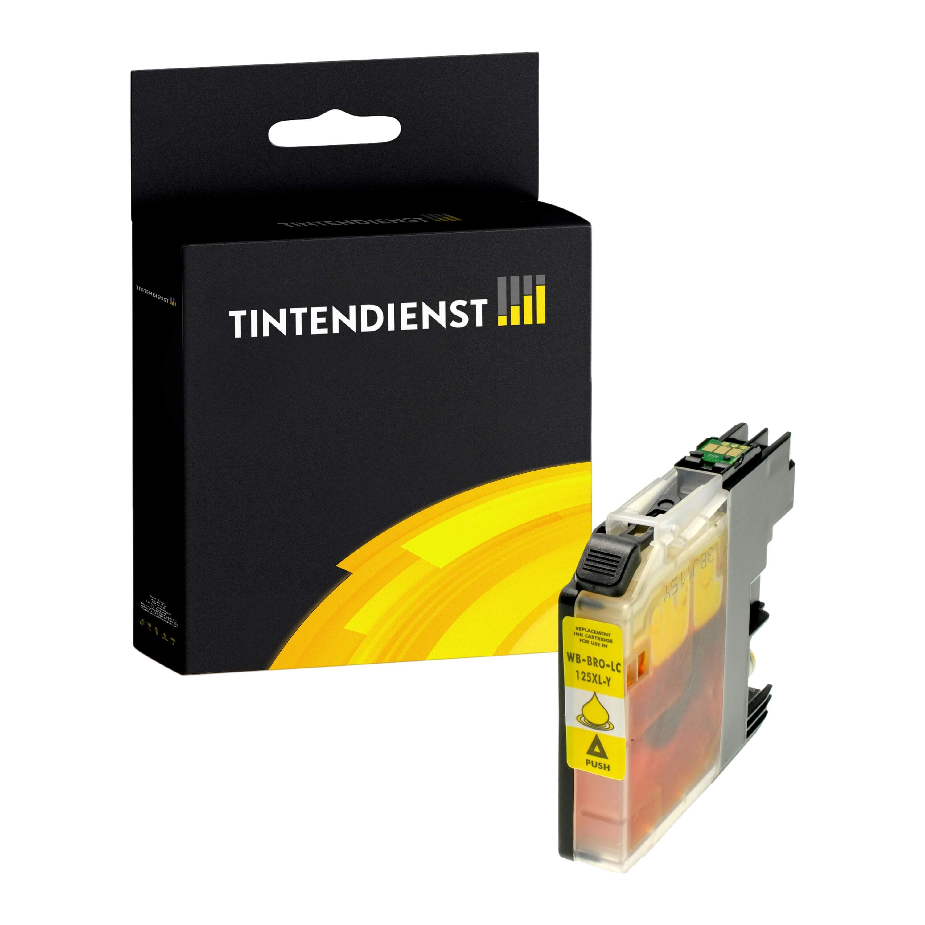Tintendienst kompatibel für Brother Tintenpatrone LC-125XLY Gelb [XL Füllmenge]