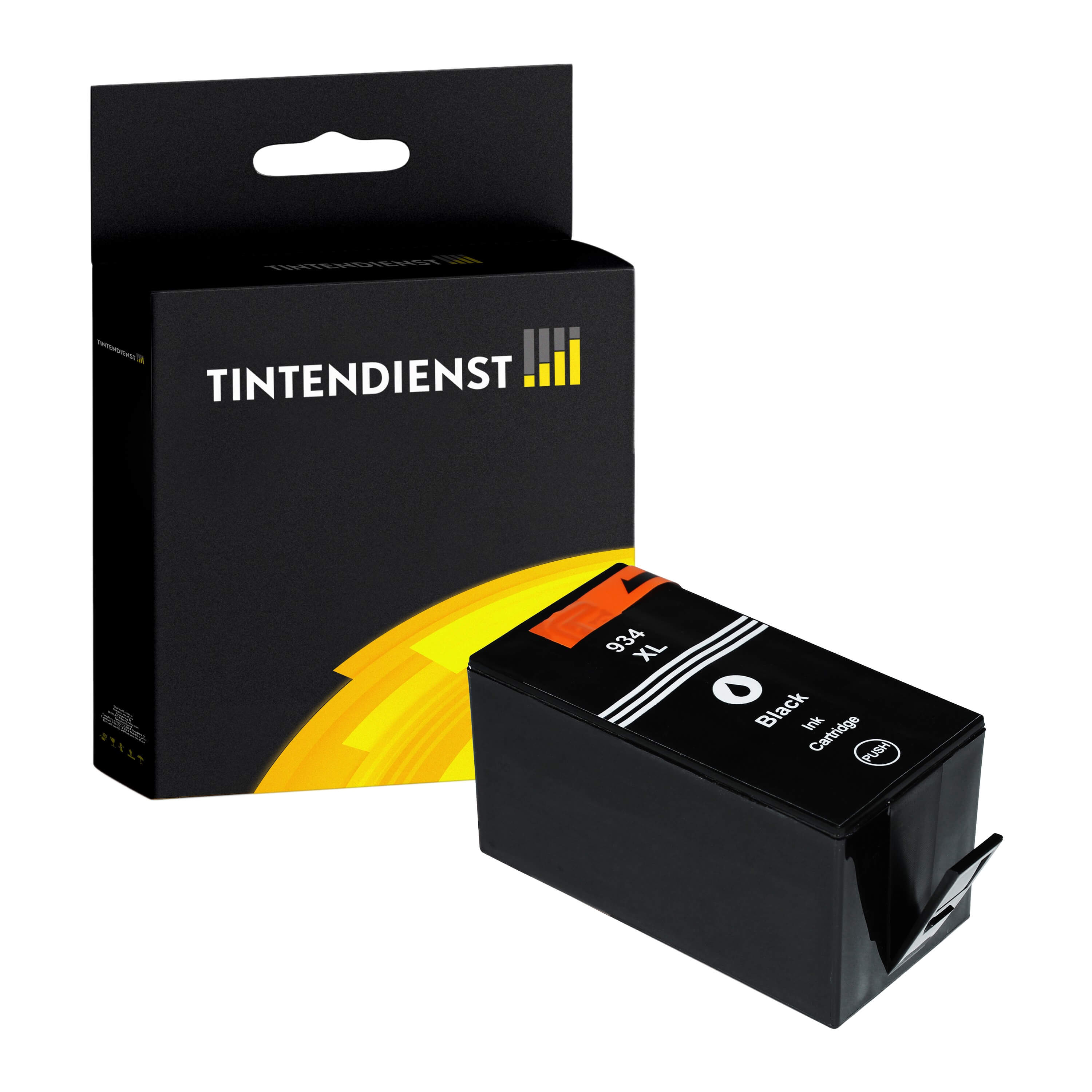 Tintendienst kompatibel für HP Tintenpatrone C2P23AE / 934XL Schwarz [XL Füllmenge]