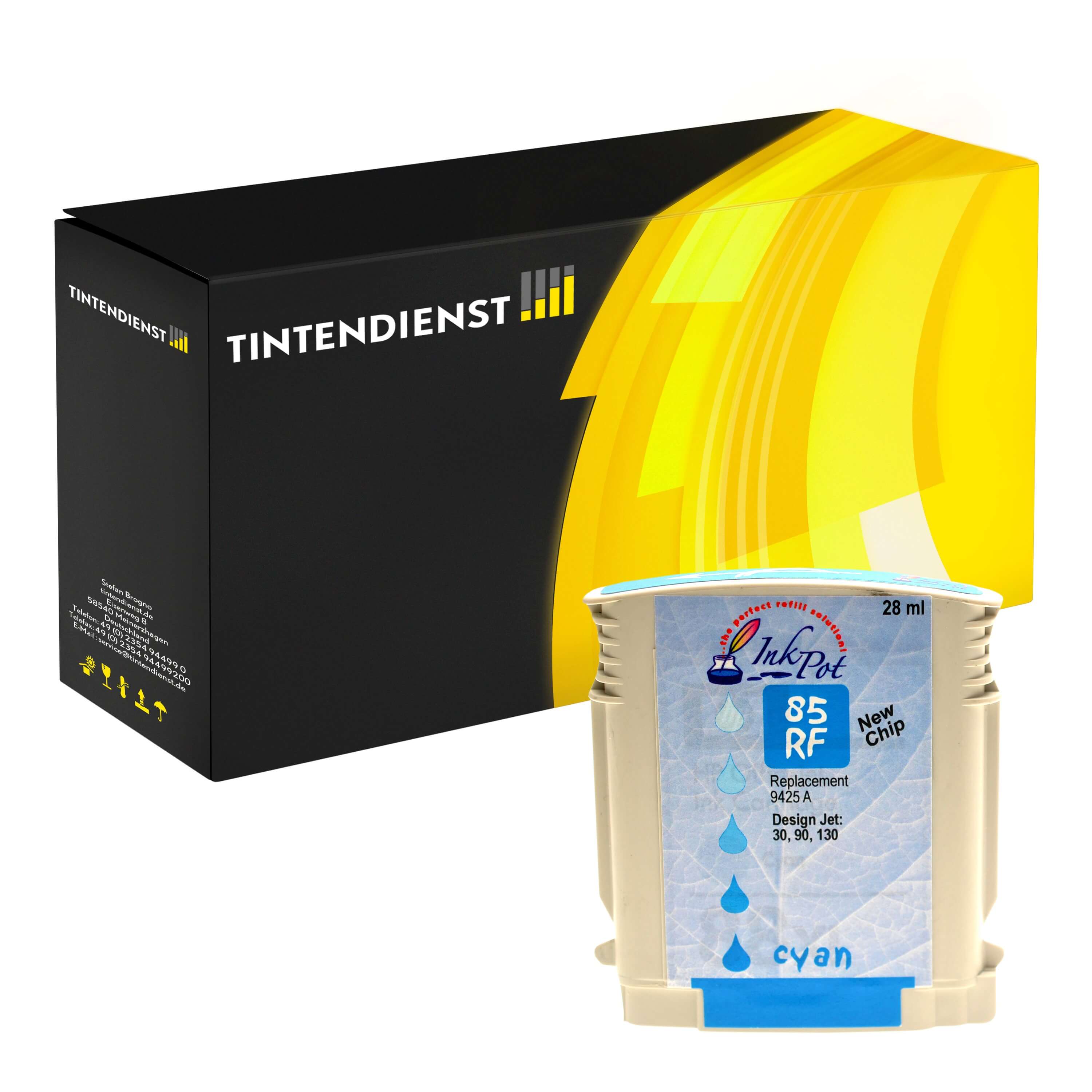 Druckerpatrone kompatibel zu HP 85, cyan