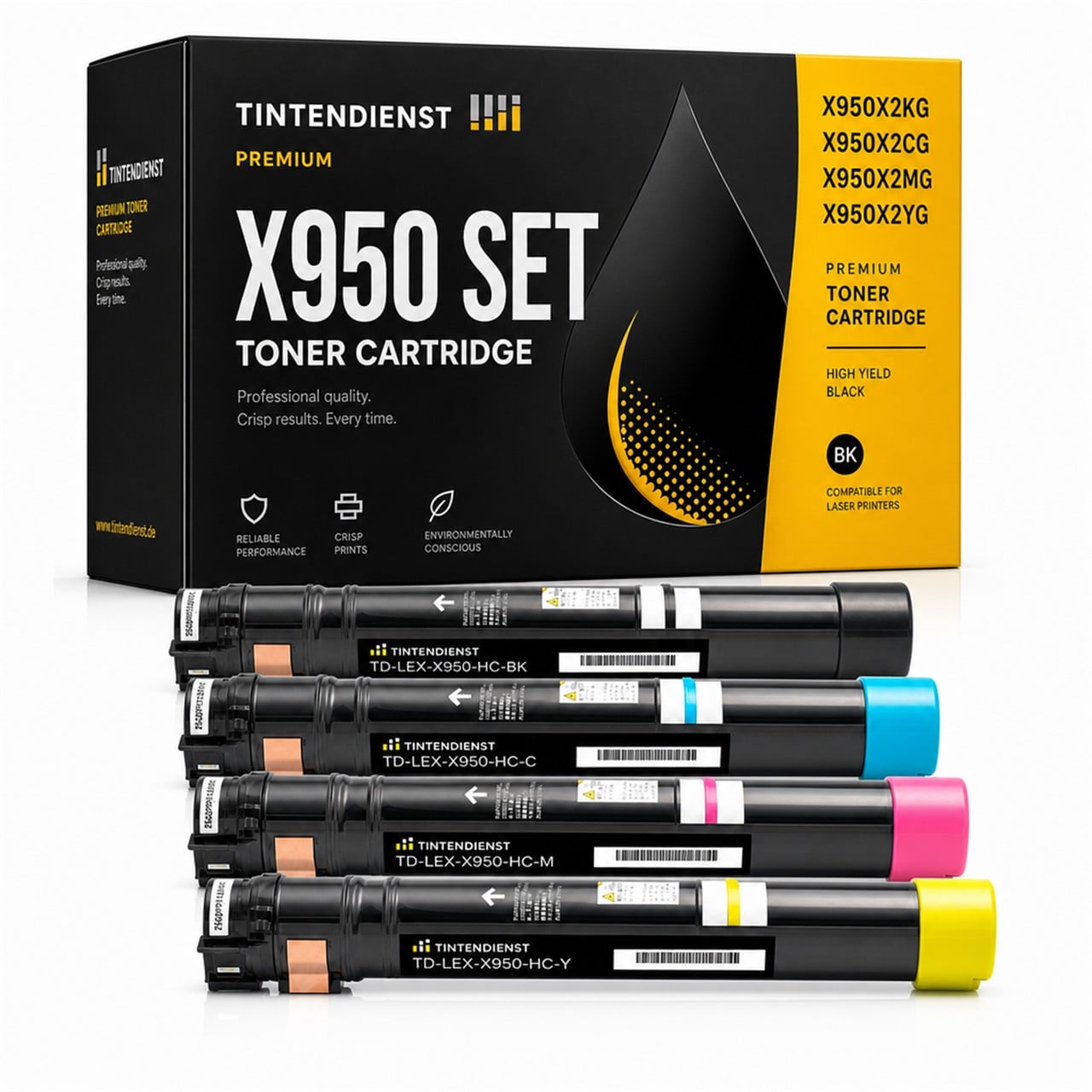Lexmark X950X2KG Toner Multipack 4er (schwarz, cyan, magenta, gelb) – Tintendienst kompatibel