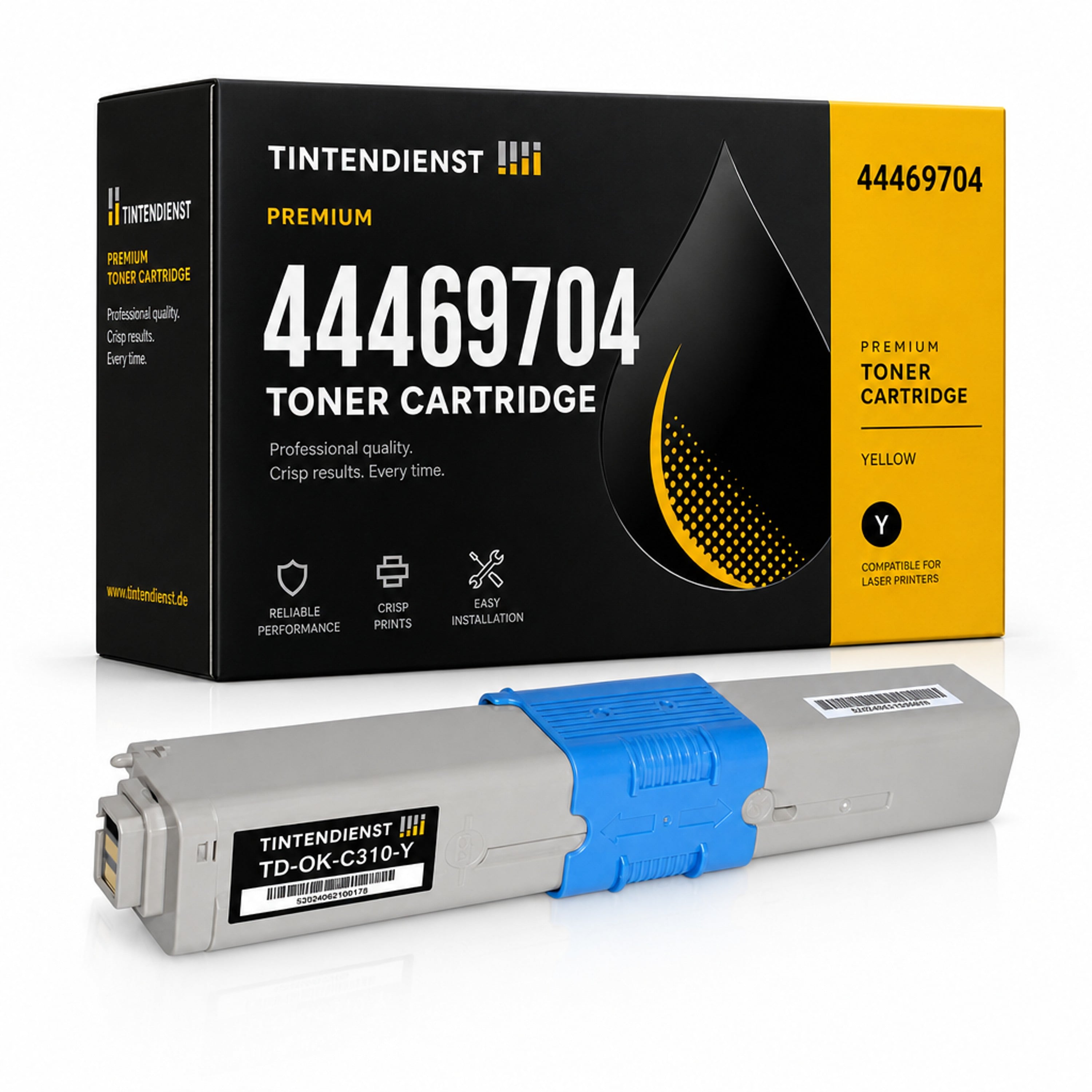 Toner kompatibel zu OKI 44469704, gelb