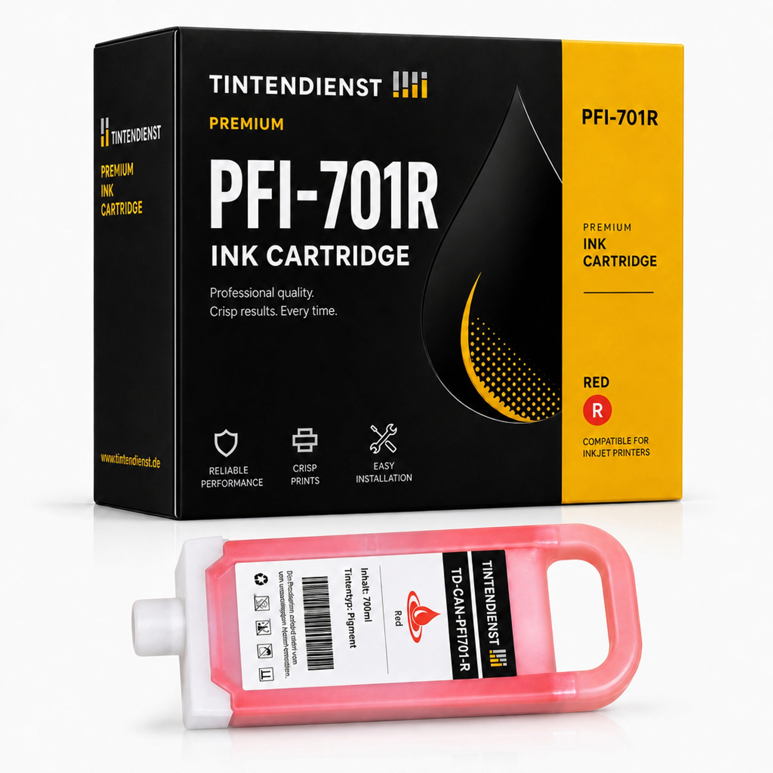 Druckerpatrone kompatibel zu Canon PFI-701R, rot