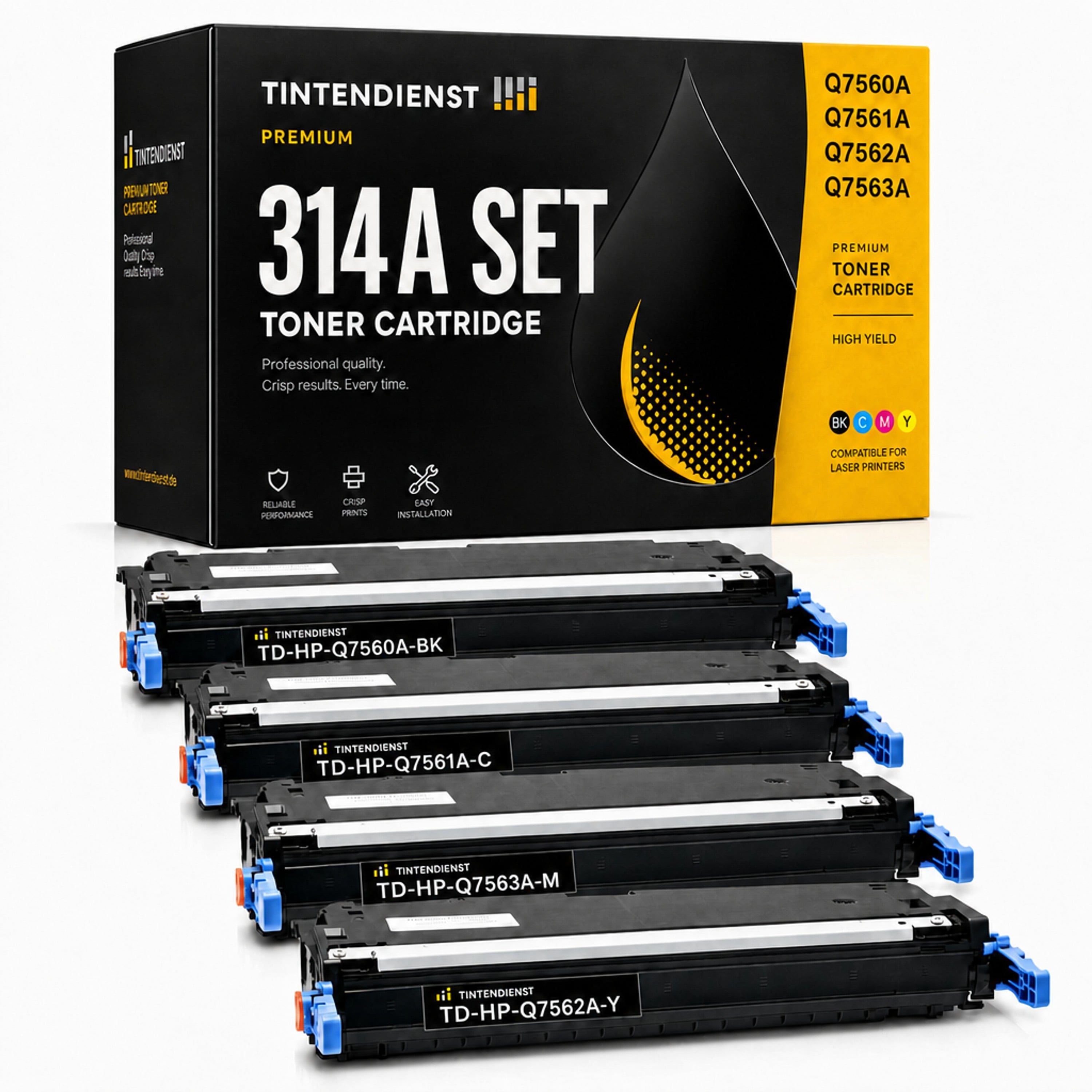 Set kompatibel zu HP Q7560A, 4 Toner