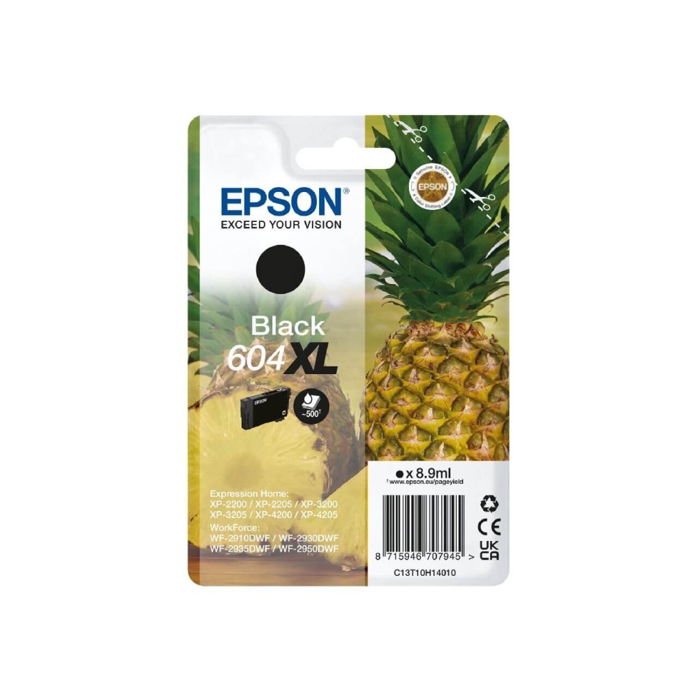 Original Epson Tintenpatrone C13T10H14010 / 604XL Schwarz [XL  Füllmenge]