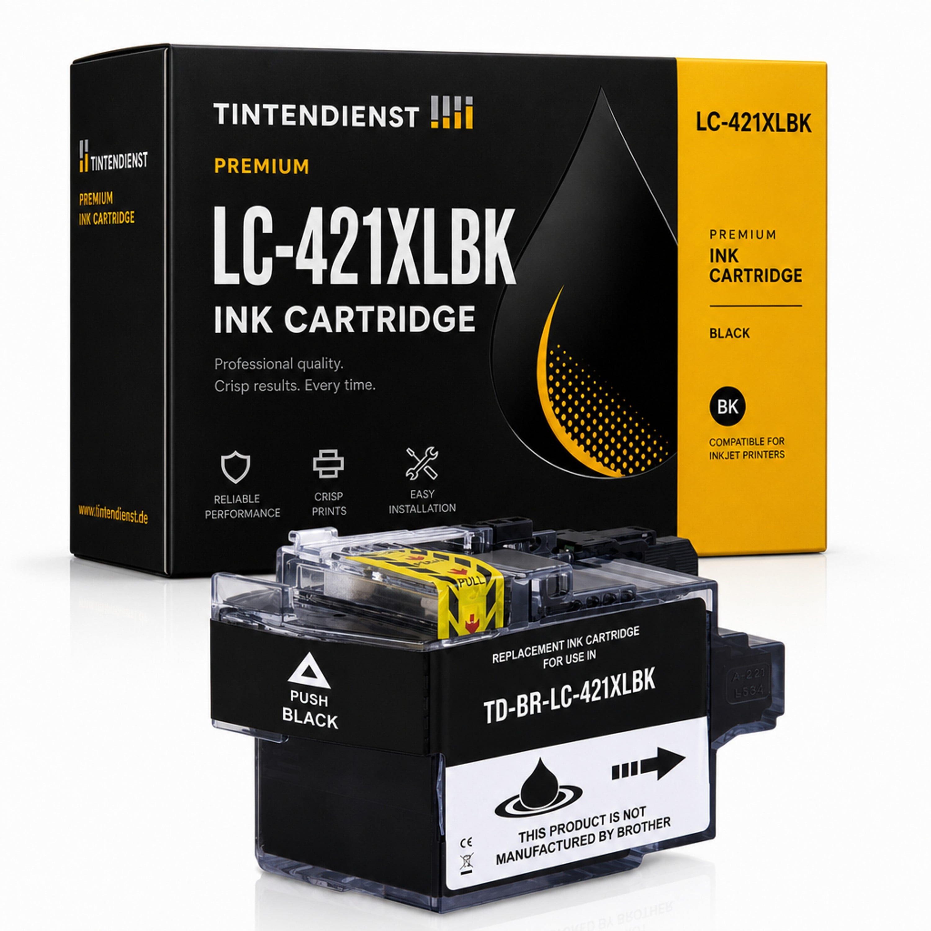 Druckerpatrone kompatibel zu Brother LC-421XLBK XXL, schwarz