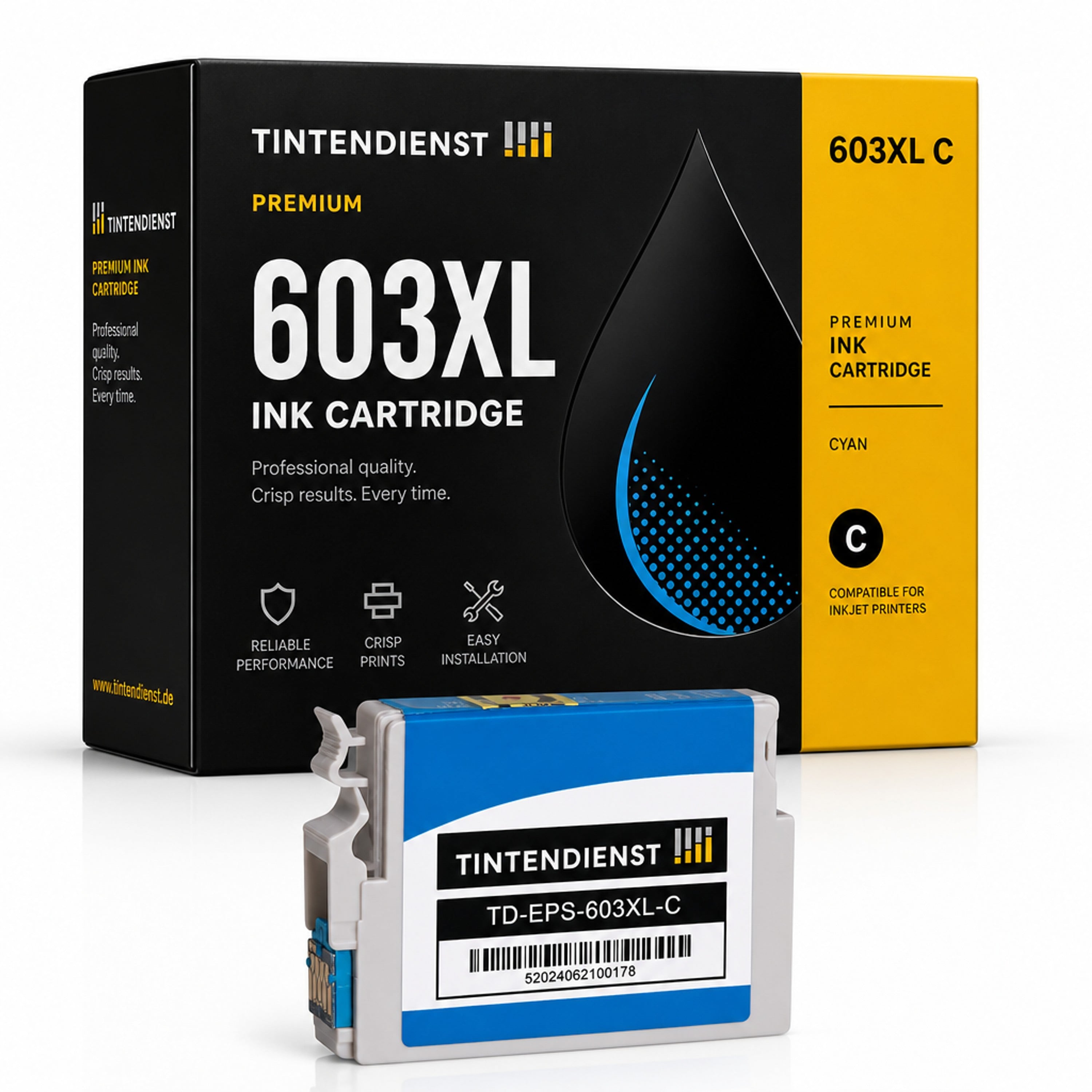 Druckerpatrone kompatibel zu Epson 603XL, cyan
