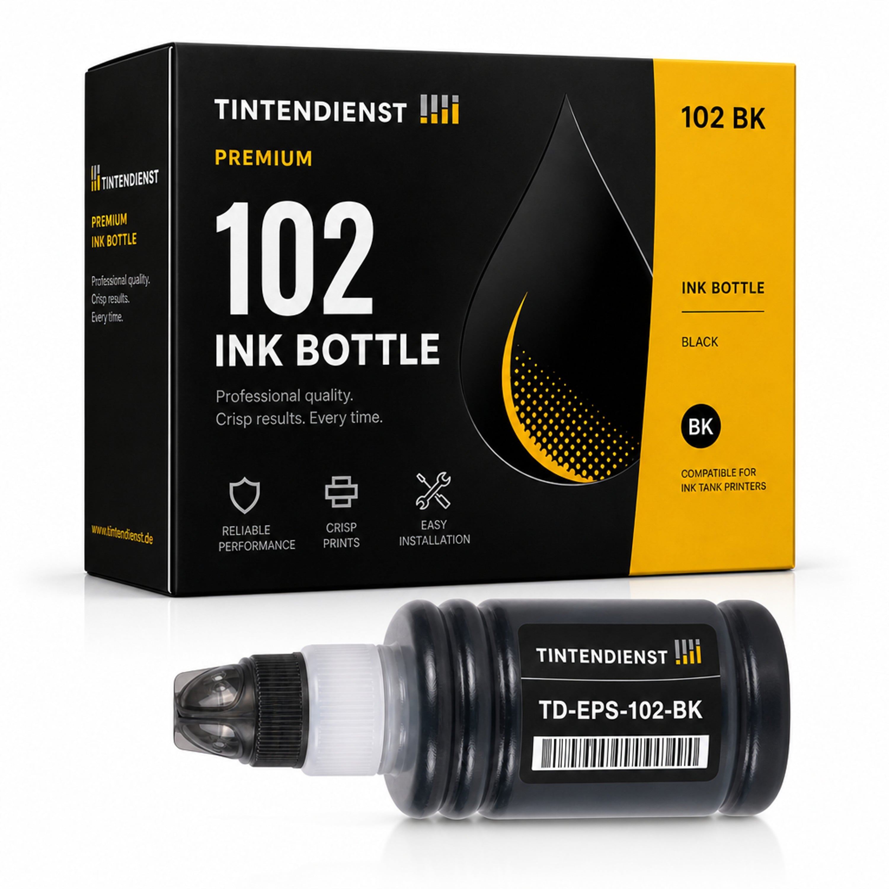 Tintentank kompatibel zu Epson 102, schwarz