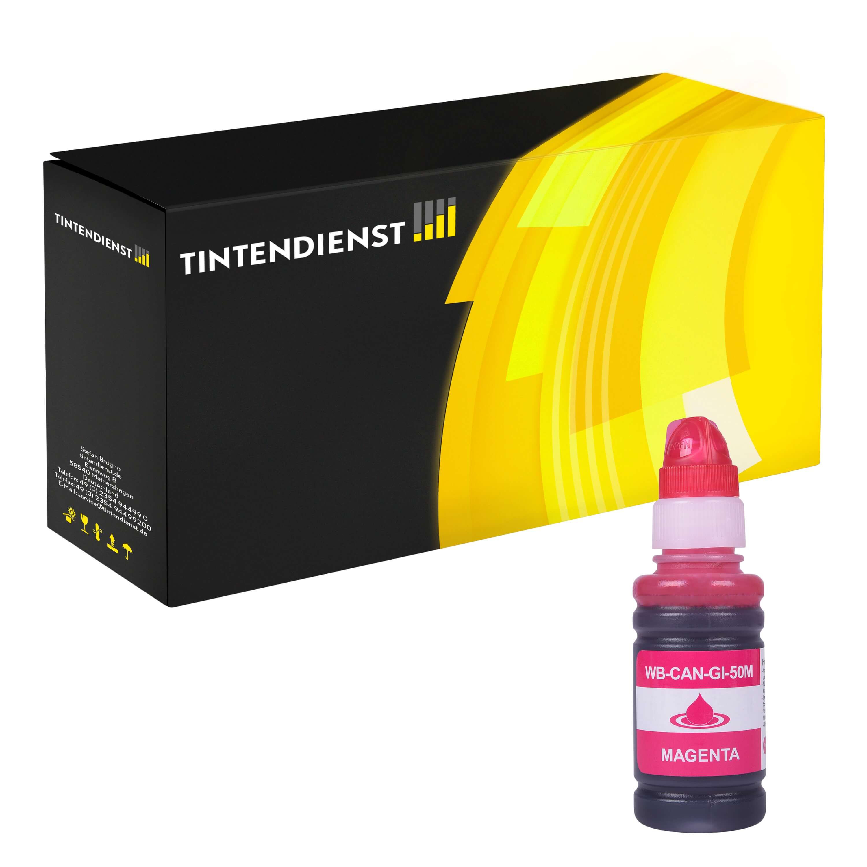Tintendienst kompatibel für Canon Tintenpatrone 3404C001 / GI-50M Magenta