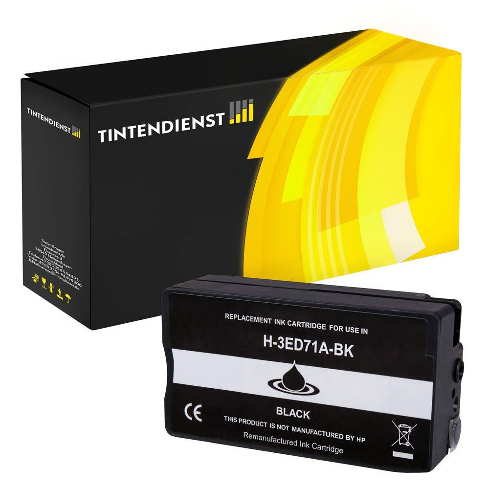 Tintendienst kompatibel für HP Tintenpatrone 3ED71A / 712 Schwarz