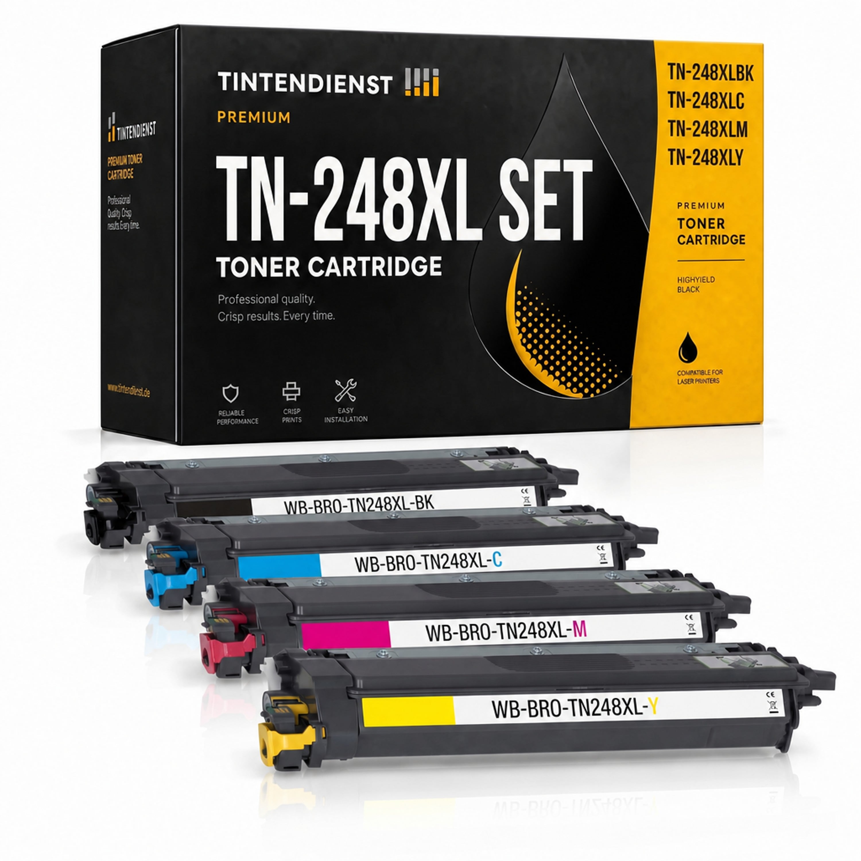 Set kompatibel zu Brother TN-248XLCMYK, 4 Toner