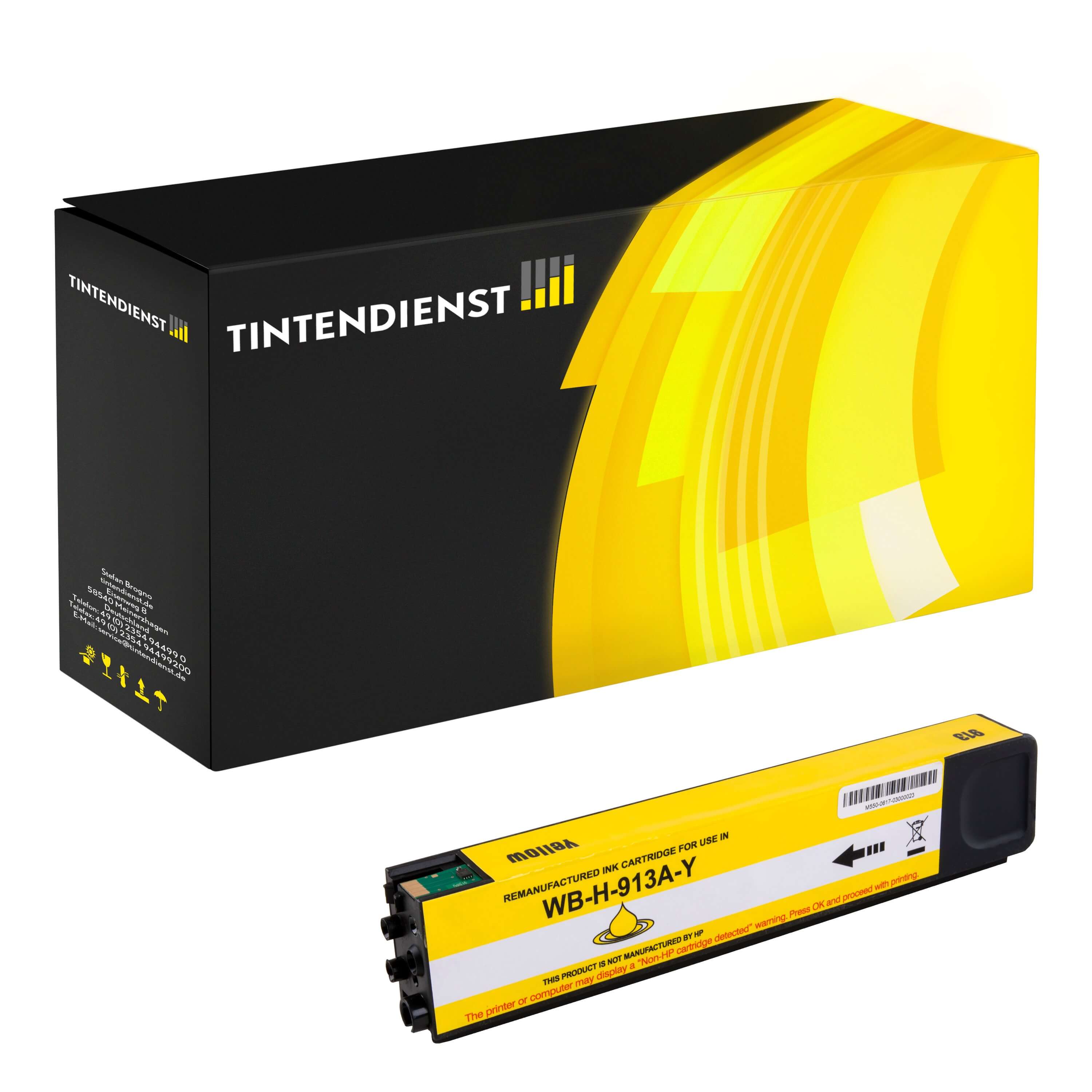 HP 913A Druckerpatrone (F6T79AE) gelb – Tintendienst kompatibel