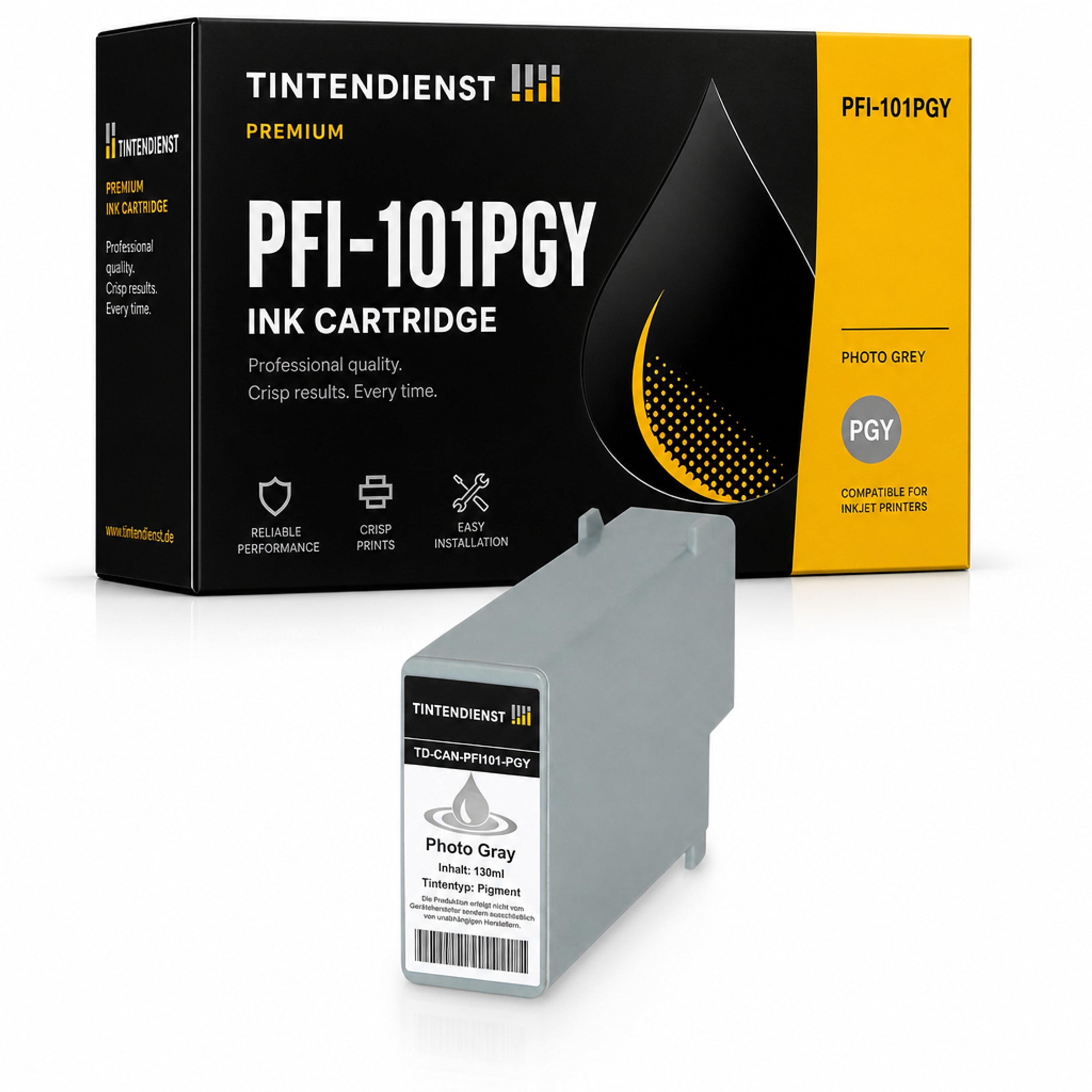 Druckerpatrone kompatibel zu Canon PFI-101PGY, light grau