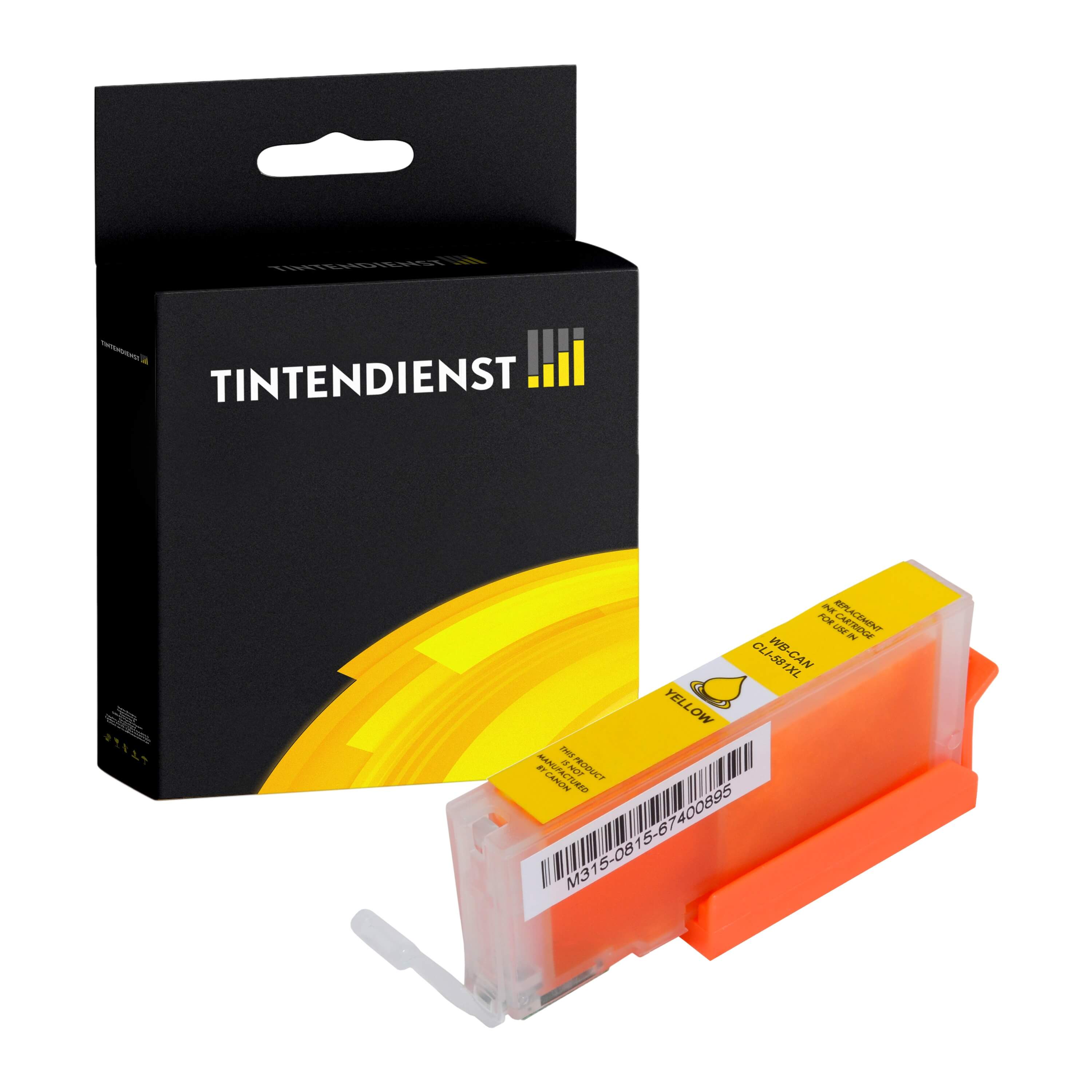 Tintendienst kompatibel für Canon Tintenpatrone 1997C001 / CLI-581YXXL Gelb [XXL Füllmenge]