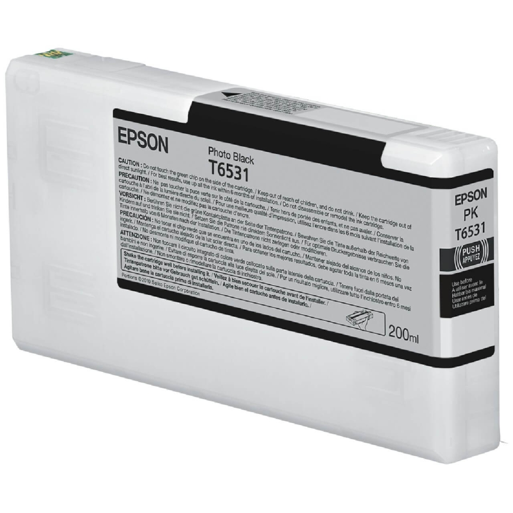 Original Epson Tintenpatrone C13T653100 / T6531 Photo Schwarz