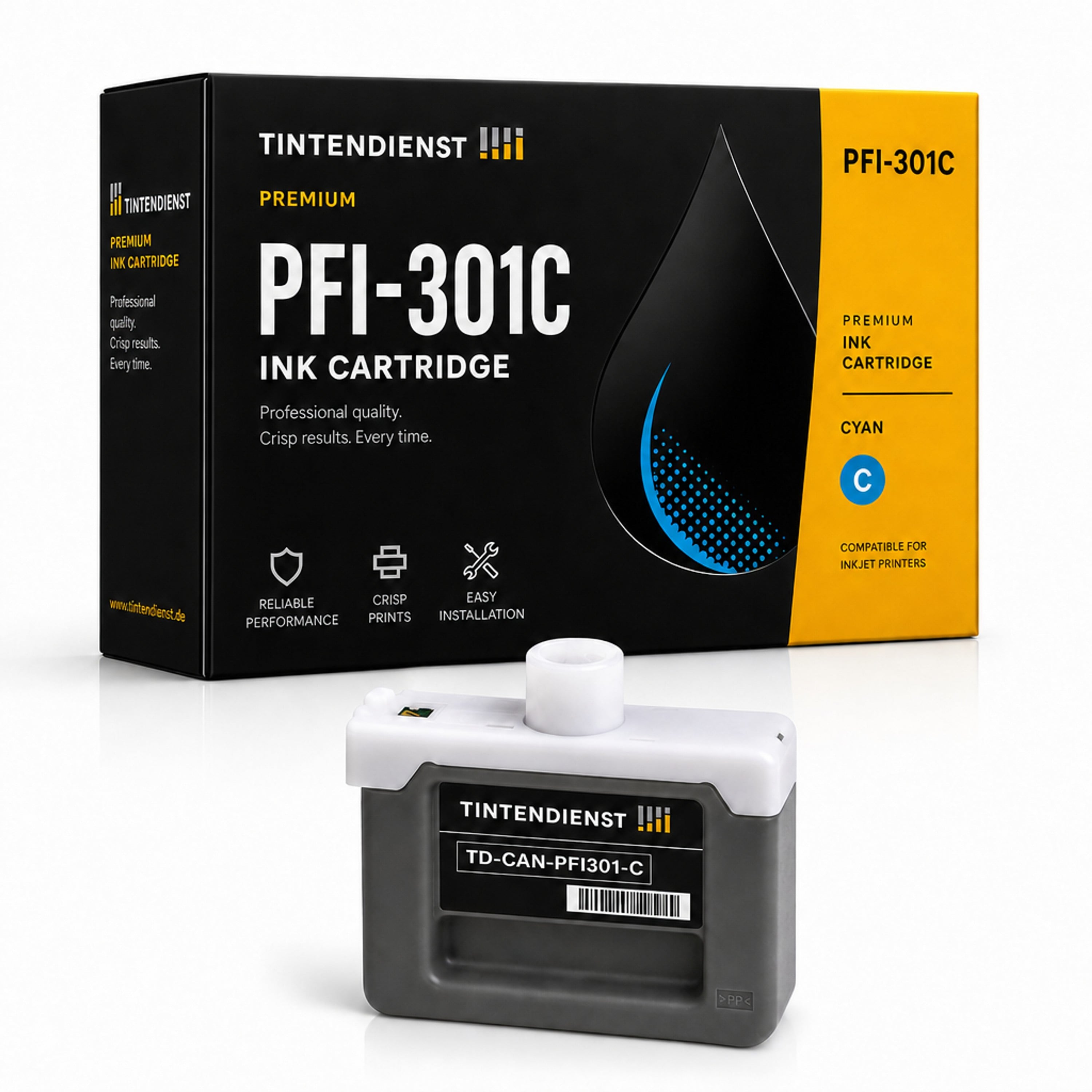 Druckerpatrone kompatibel zu Canon PFI-301C, cyan