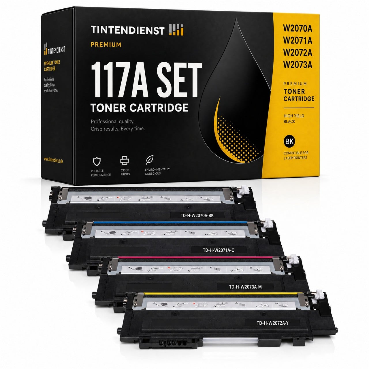 Tintendienst Set 4 Toner für HP W2070A-W2073A