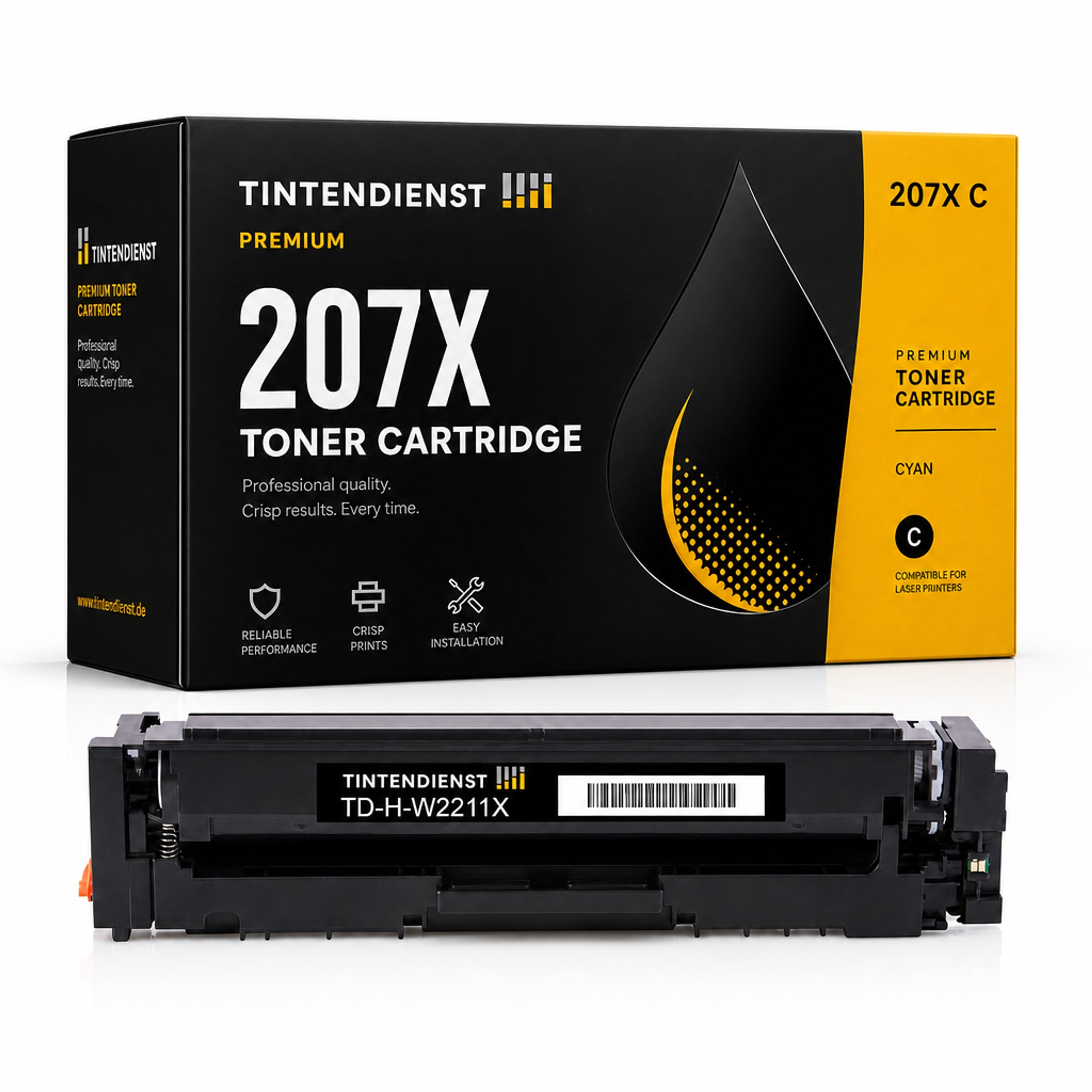 Toner kompatibel zu HP 207X, cyan