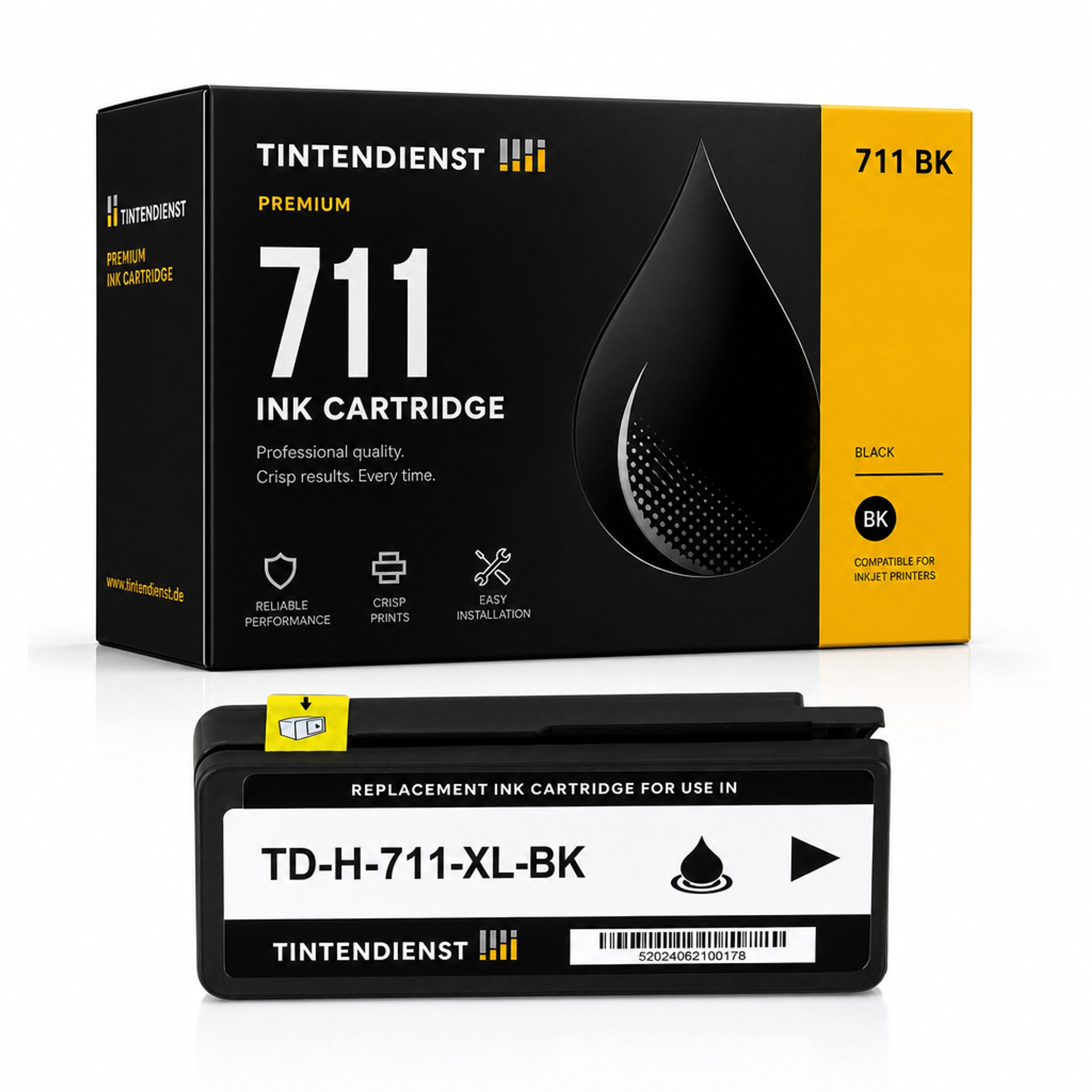Druckerpatrone kompatibel zu HP 711, schwarz