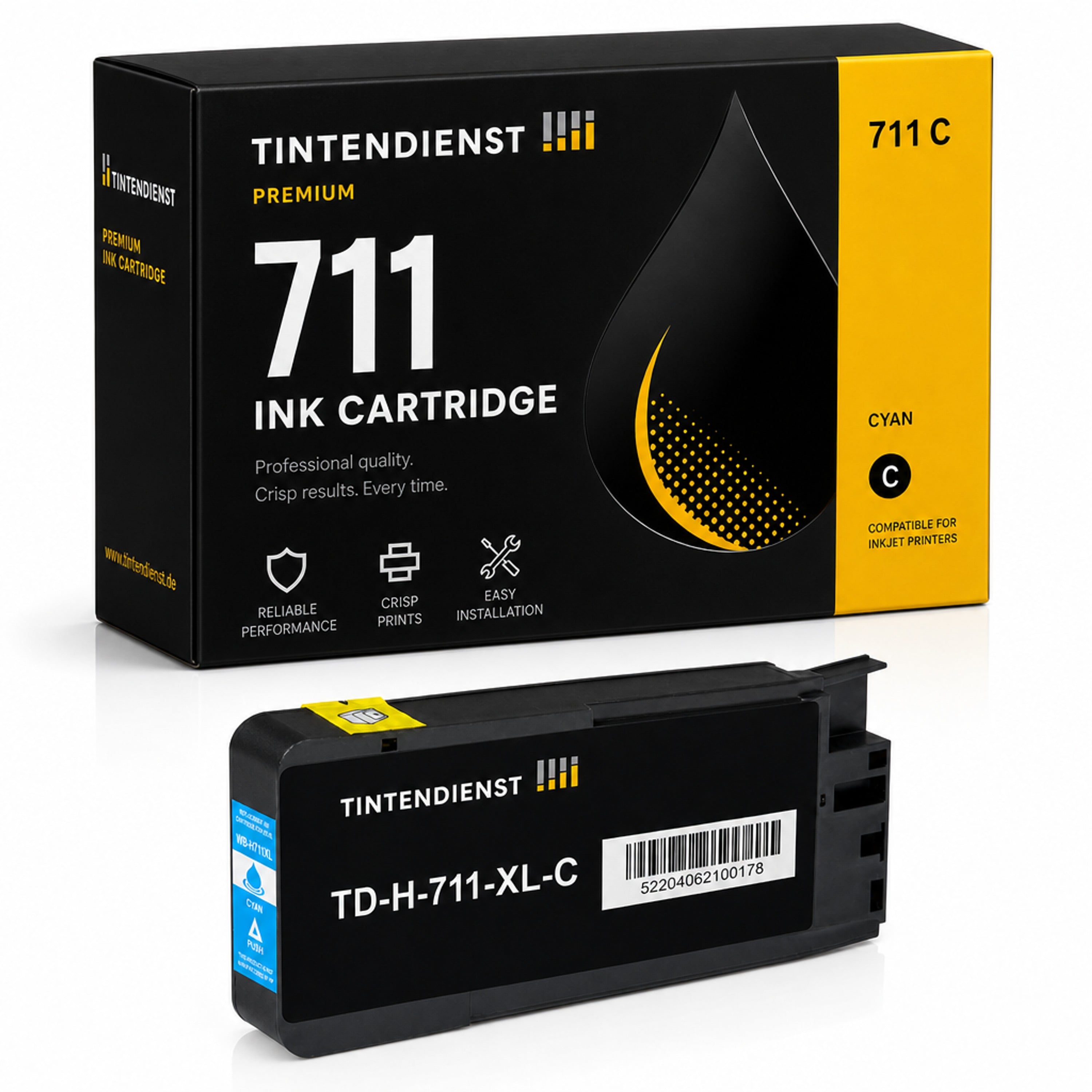 Druckerpatrone kompatibel zu HP 711, cyan