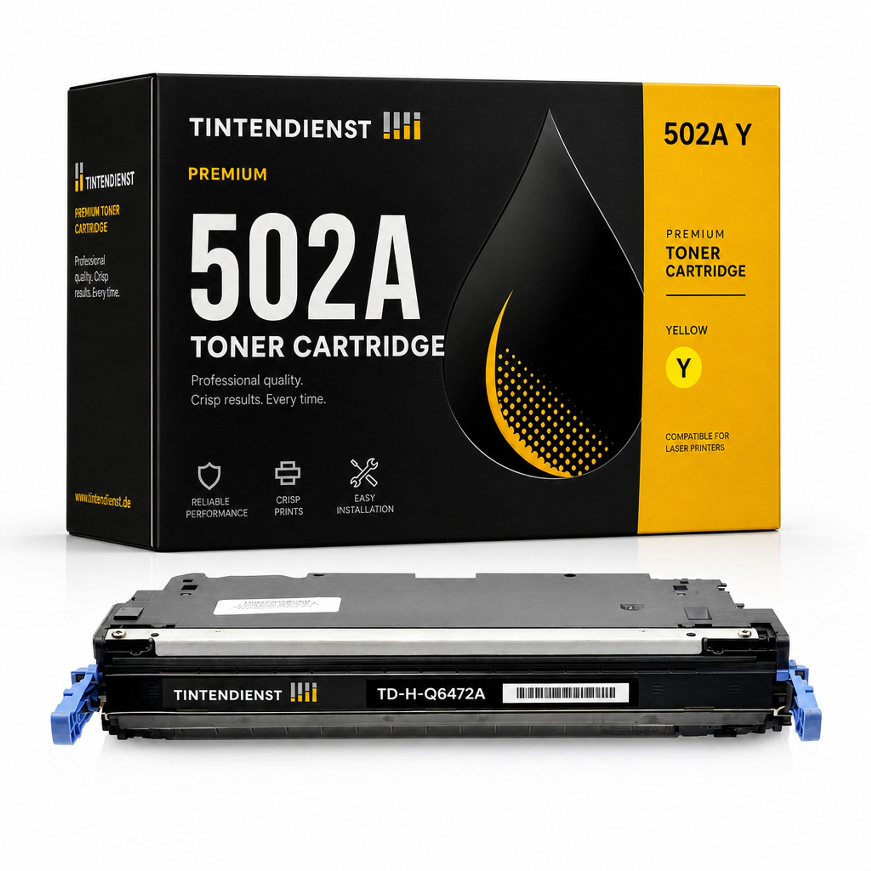 Toner kompatibel zu HP 502A, gelb