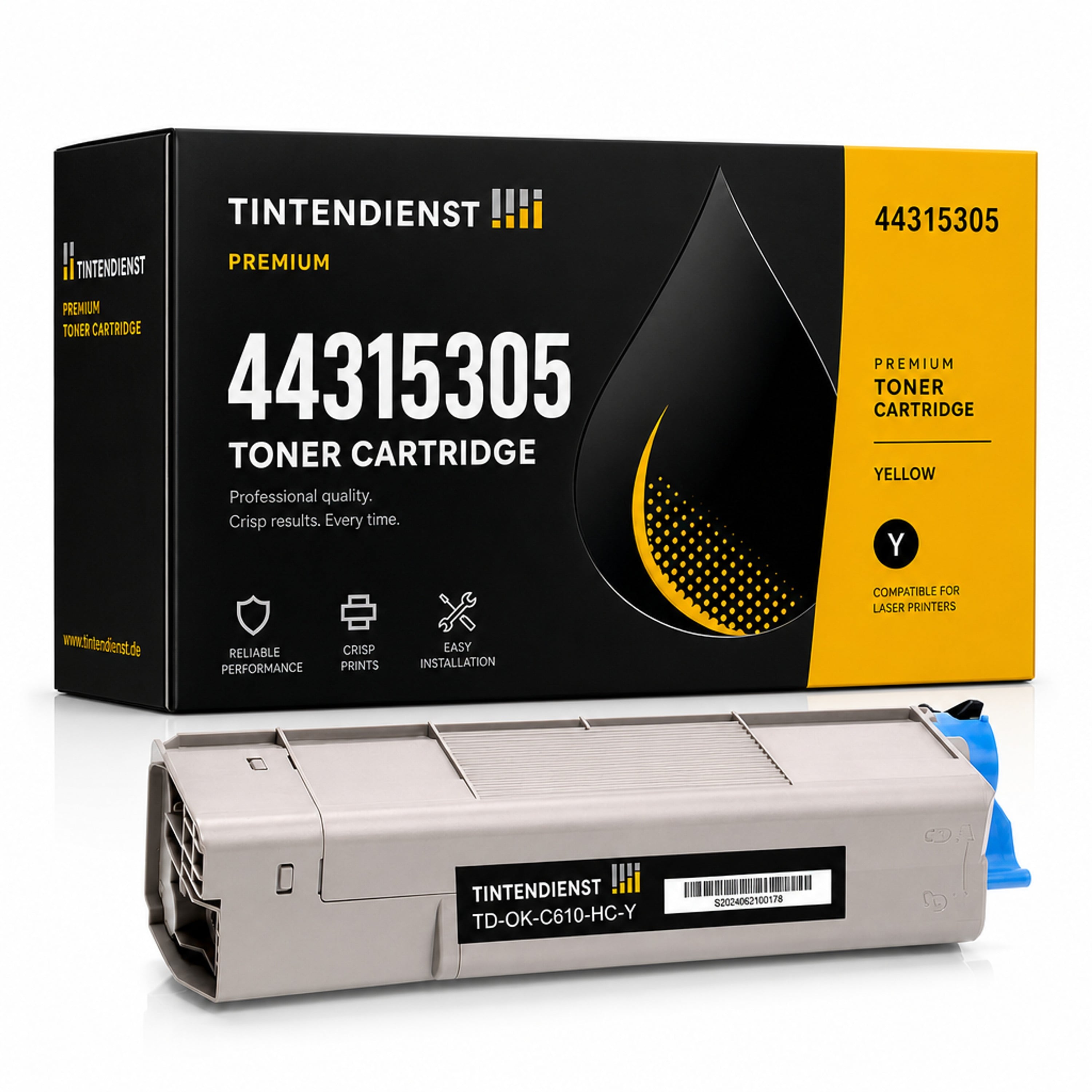 Toner kompatibel zu OKI 44315305, gelb