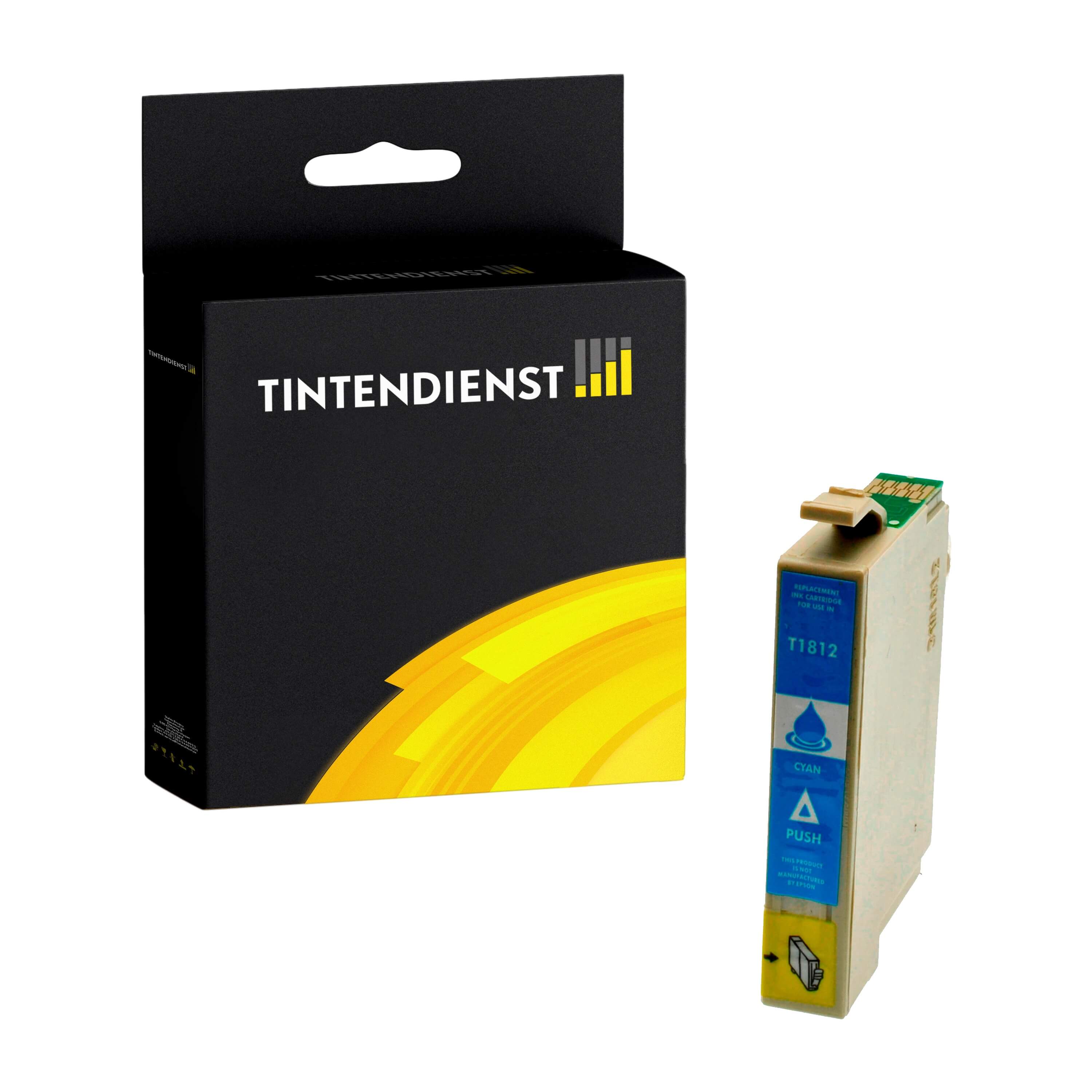Tintendienst kompatibel für Epson Tintenpatrone C13T18124010 / 18XL Cyan [XL Füllmenge]